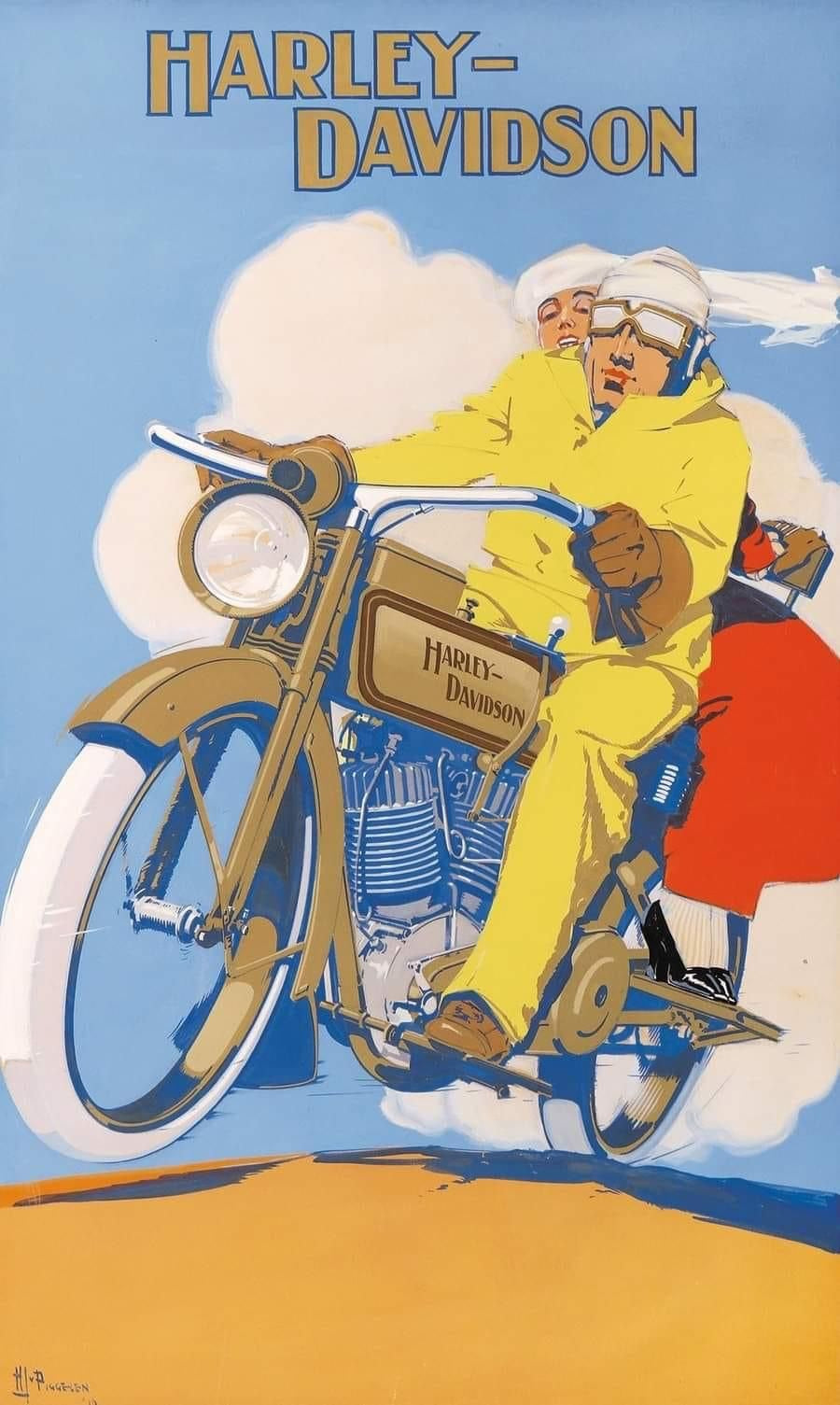 “Harley Davidson” - Vintage Advertisement Poster TheHistoryPrint