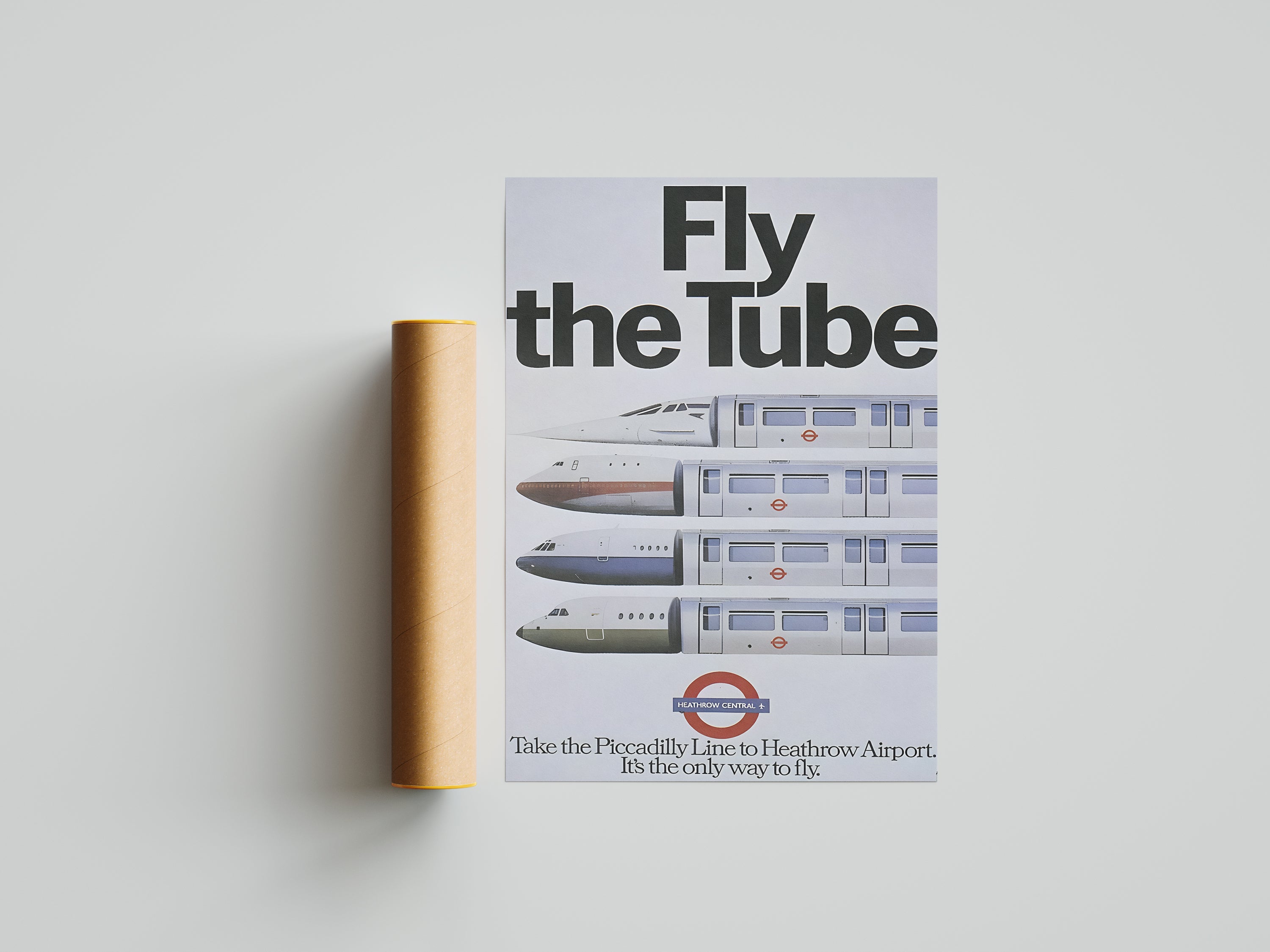 "Fly the Tube" - Classic Railway Posters TheHistoryPrint