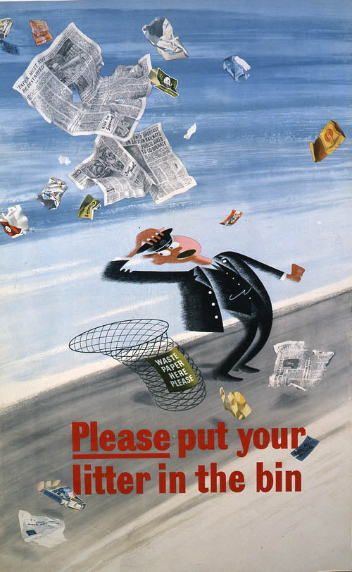 "Please Put Your Litter in the Bin" - Classic British Government Poster TheHistoryPrint