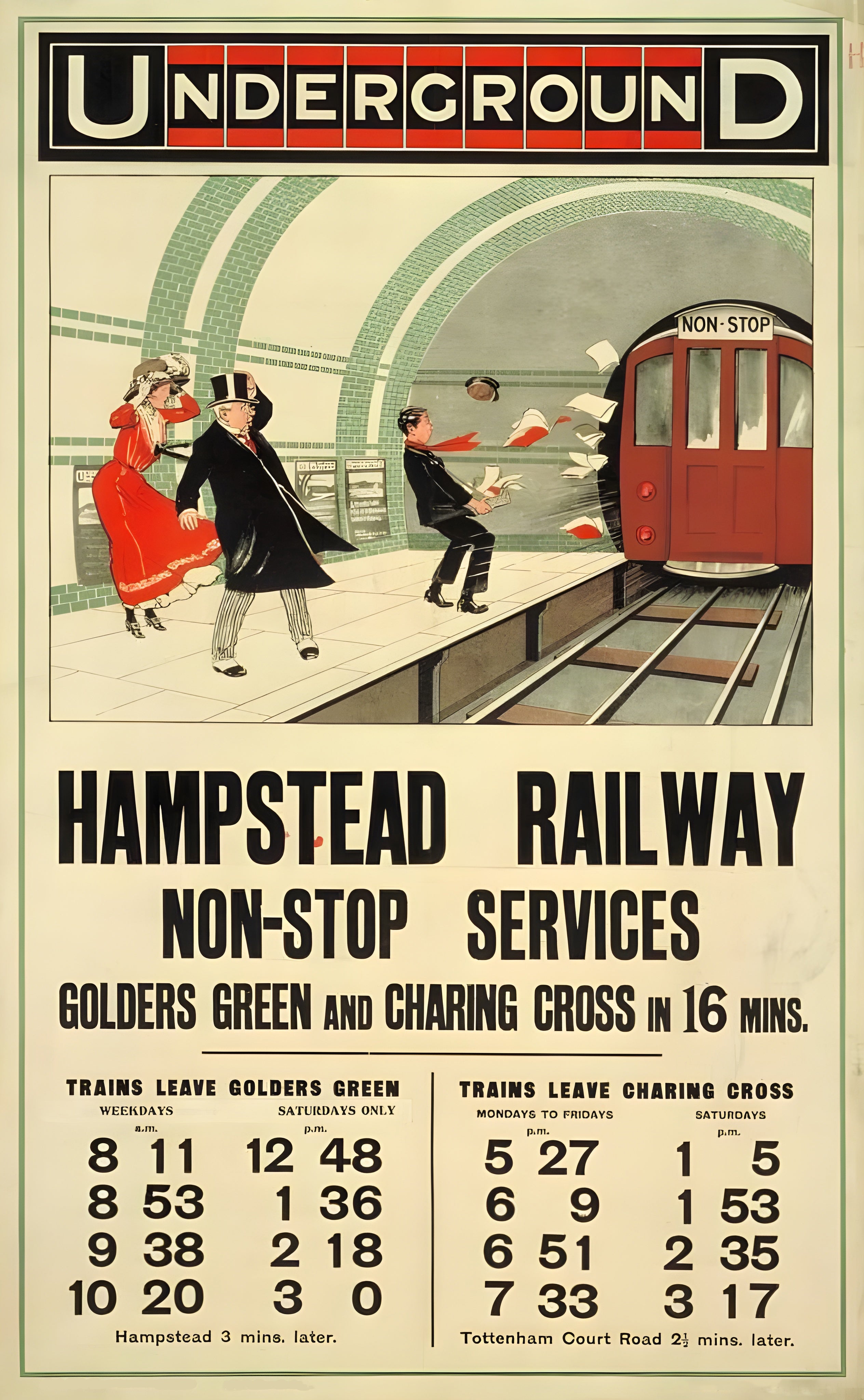 "Hampstead Railways" - Classic Railway Posters TheHistoryPrint
