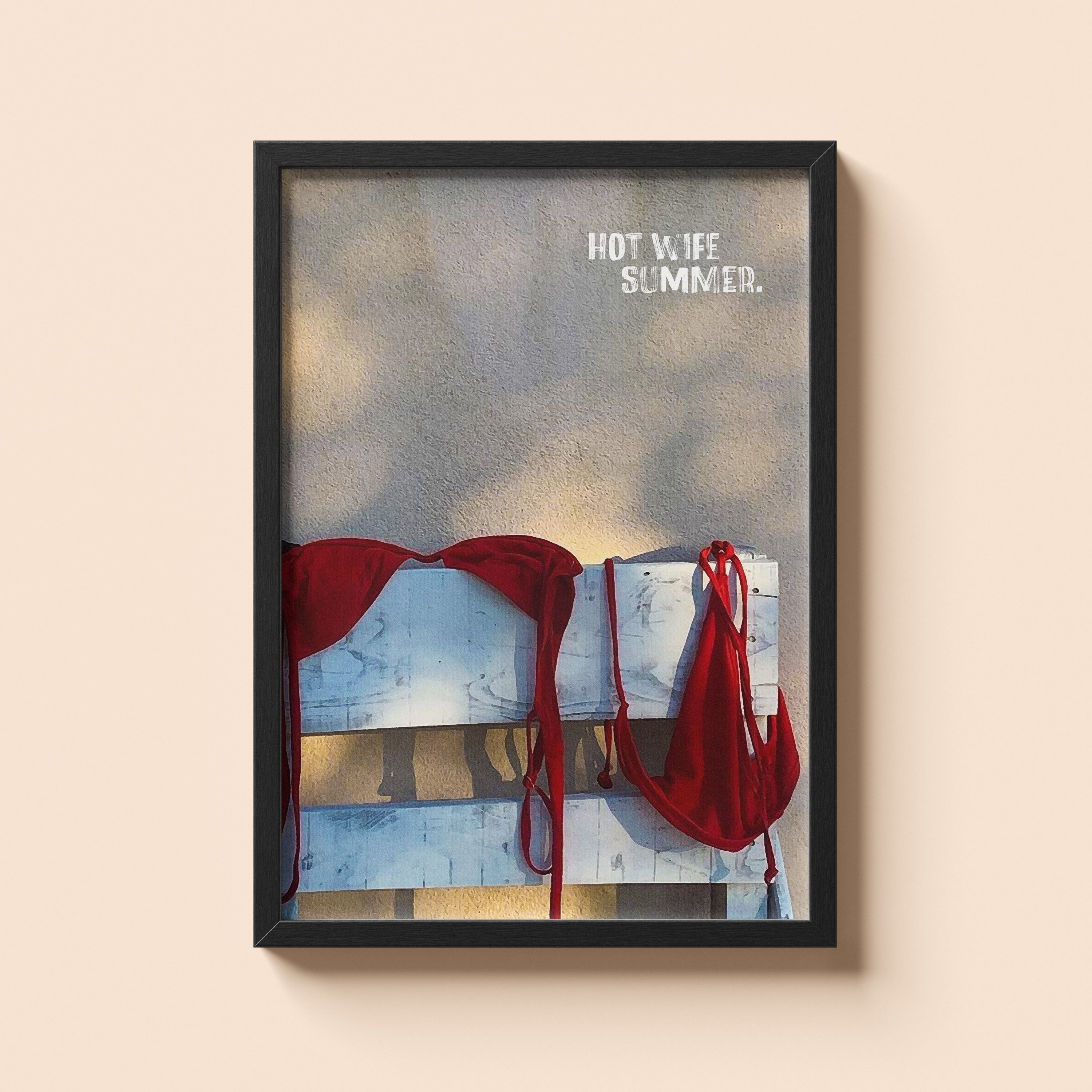 Hot Wife Summer Minimalist Print | Old Money Poster | Vintage magazine Poster