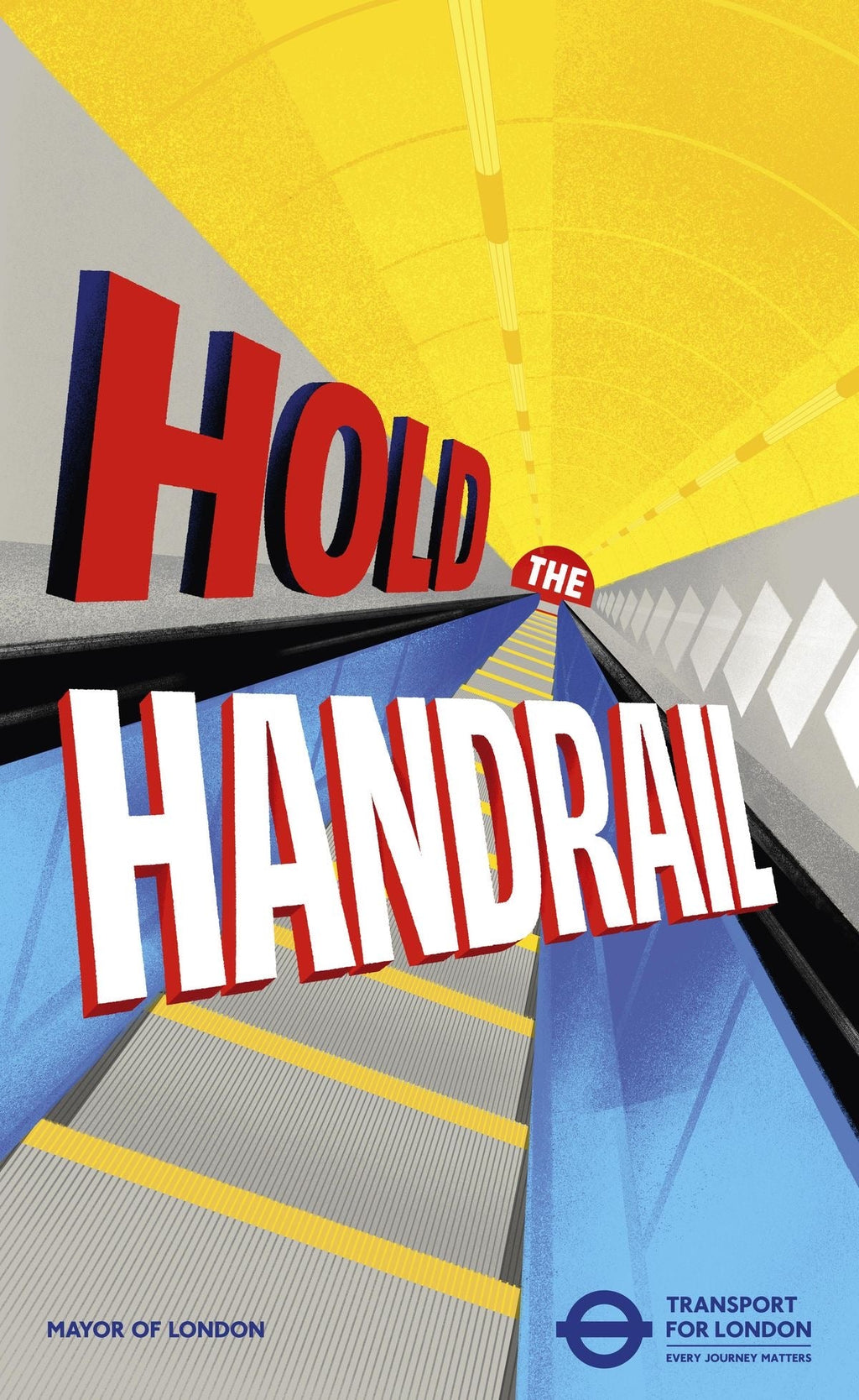 "Hold the Handrail" - Classic Railway Posters TheHistoryPrint