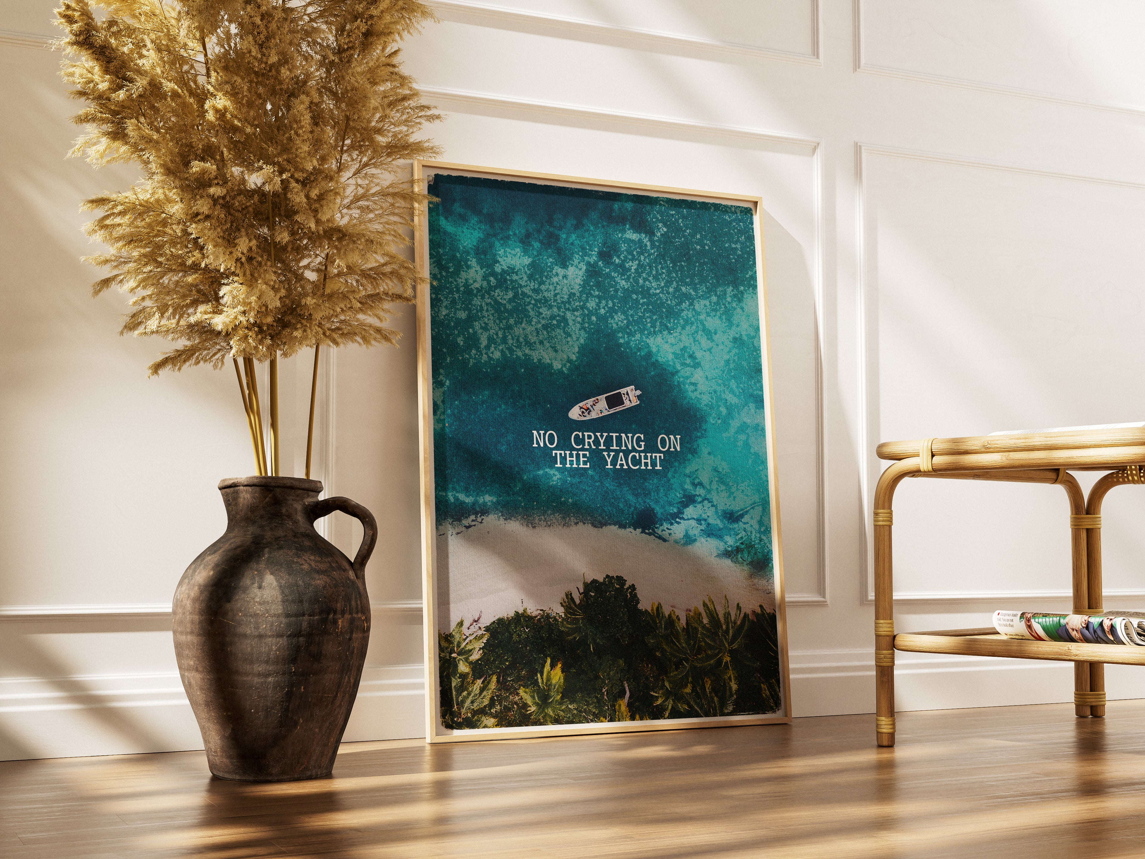 No Crying on the Yacht Print | Old Money Poster | Vintage Vogue Poster