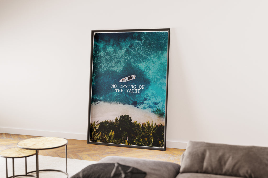 No Crying on the Yacht Print | Old Money Poster | Vintage Vogue Poster