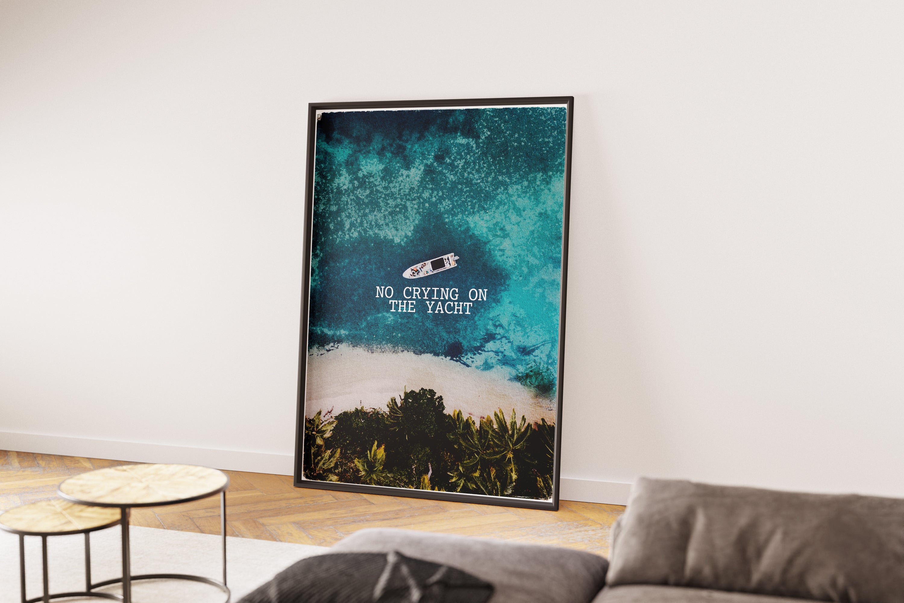 No Crying on the Yacht Print | Old Money Poster | Vintage Vogue Poster