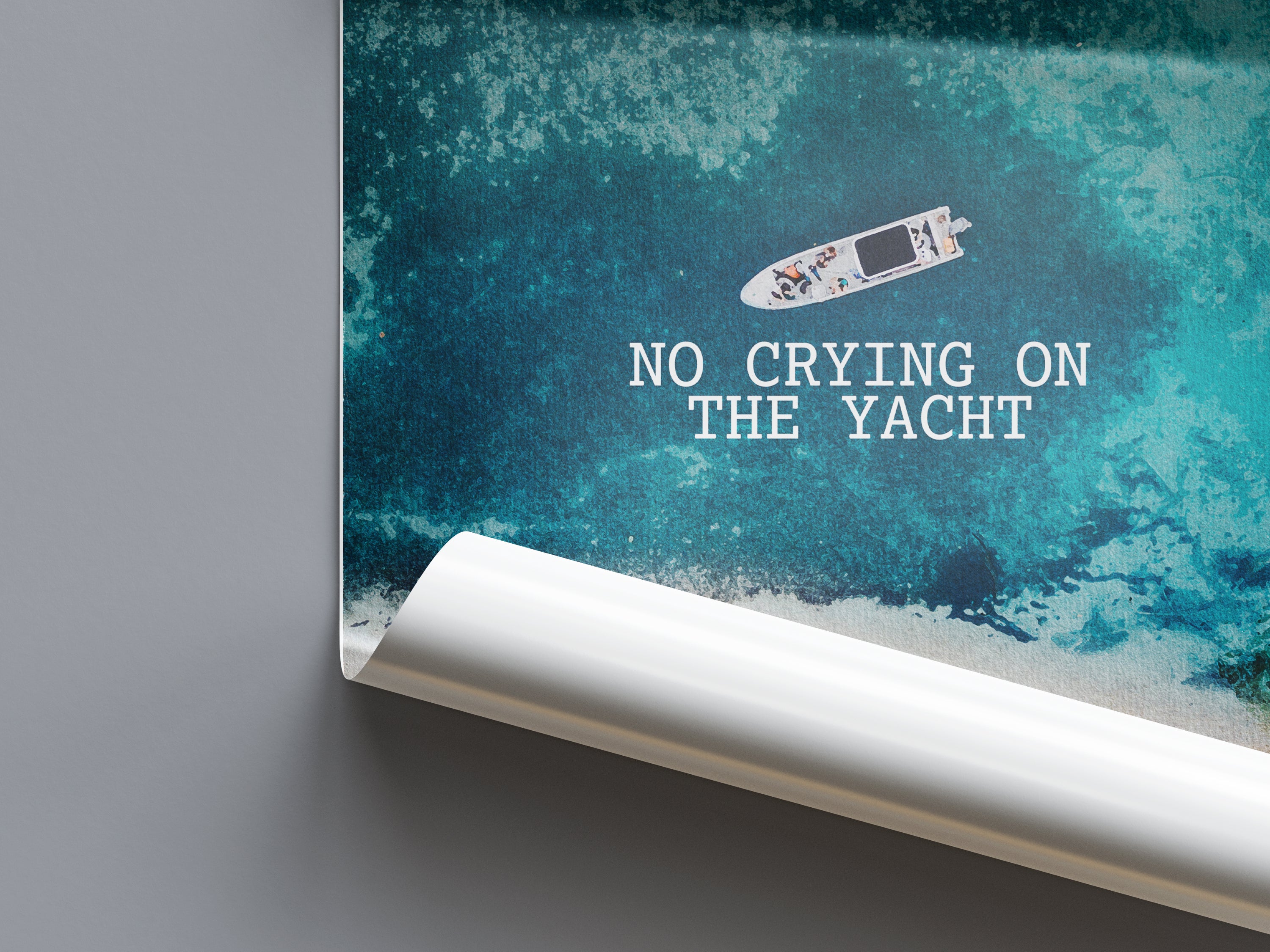 No Crying on the Yacht Print | Old Money Poster | Vintage Vogue Poster