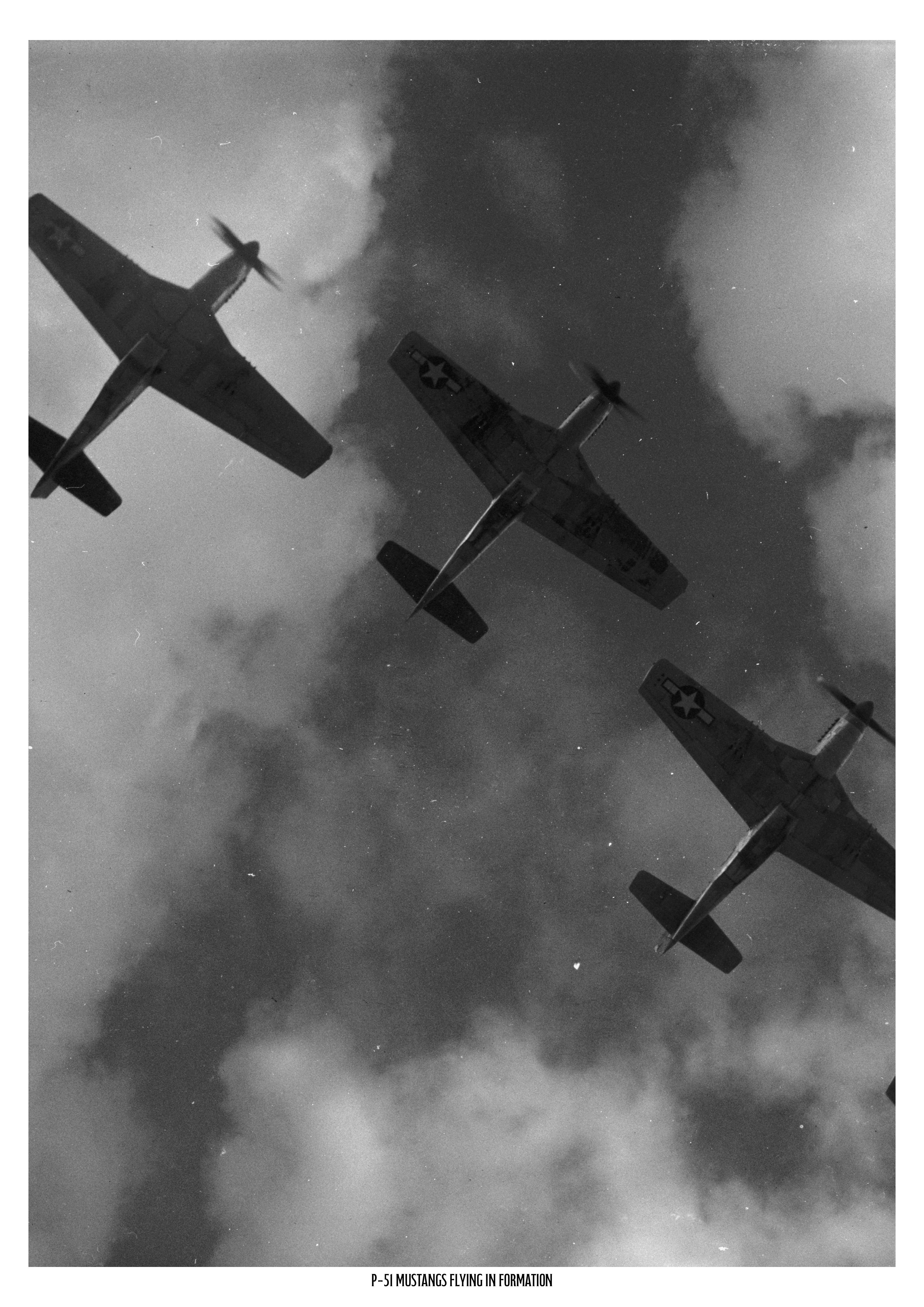 P-51 Mustang in Formation | Historical Print | WW2 Historical Print