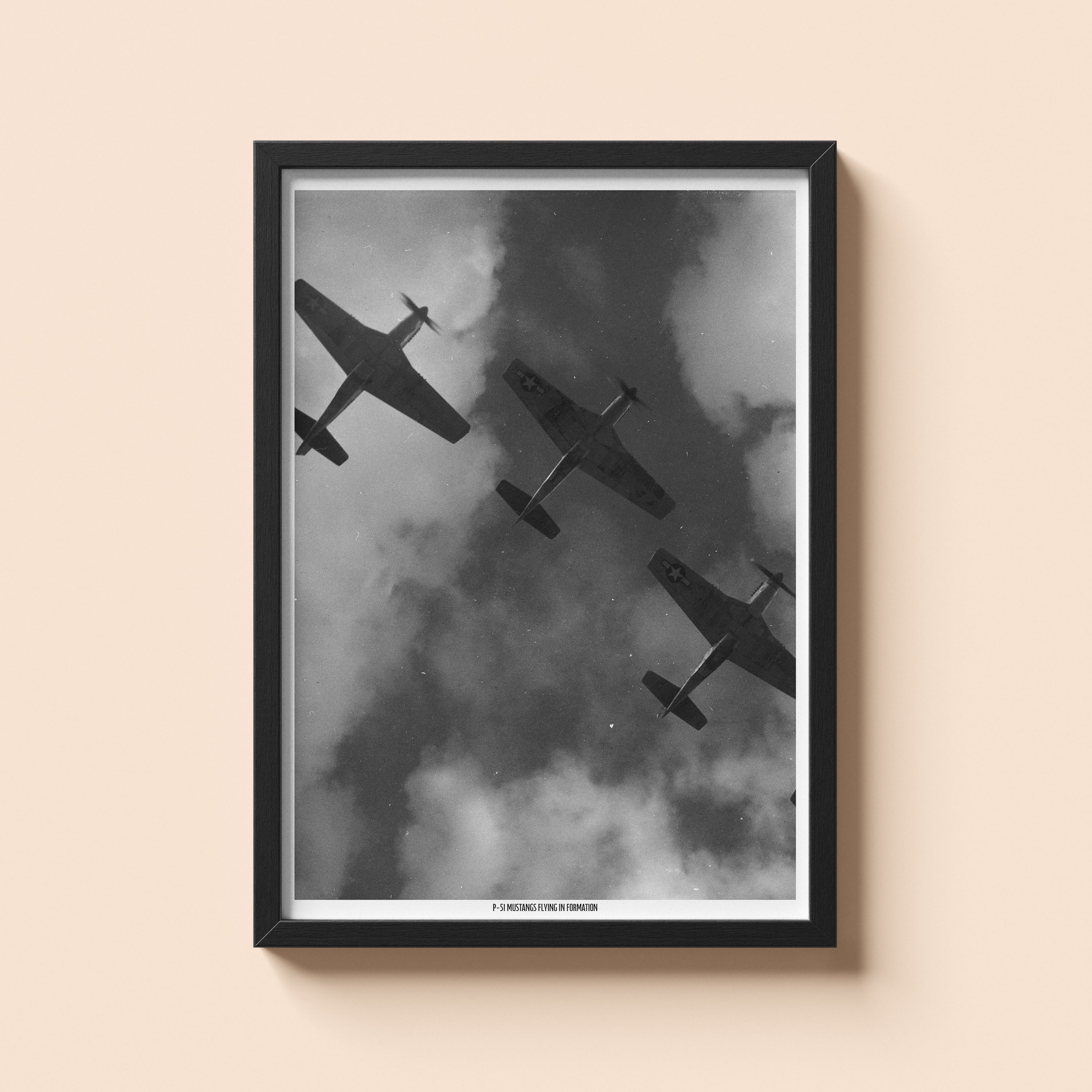P-51 Mustang in Formation | Historical Print | WW2 Historical Print