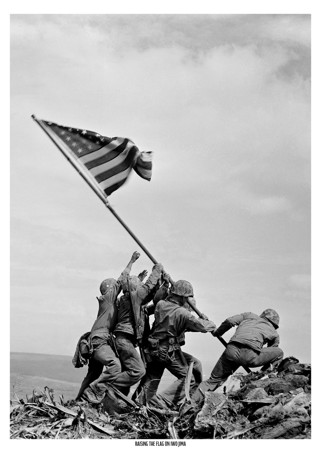 Raising the Flag in Iwo Jima | Historical Print | WW2 Historical Print