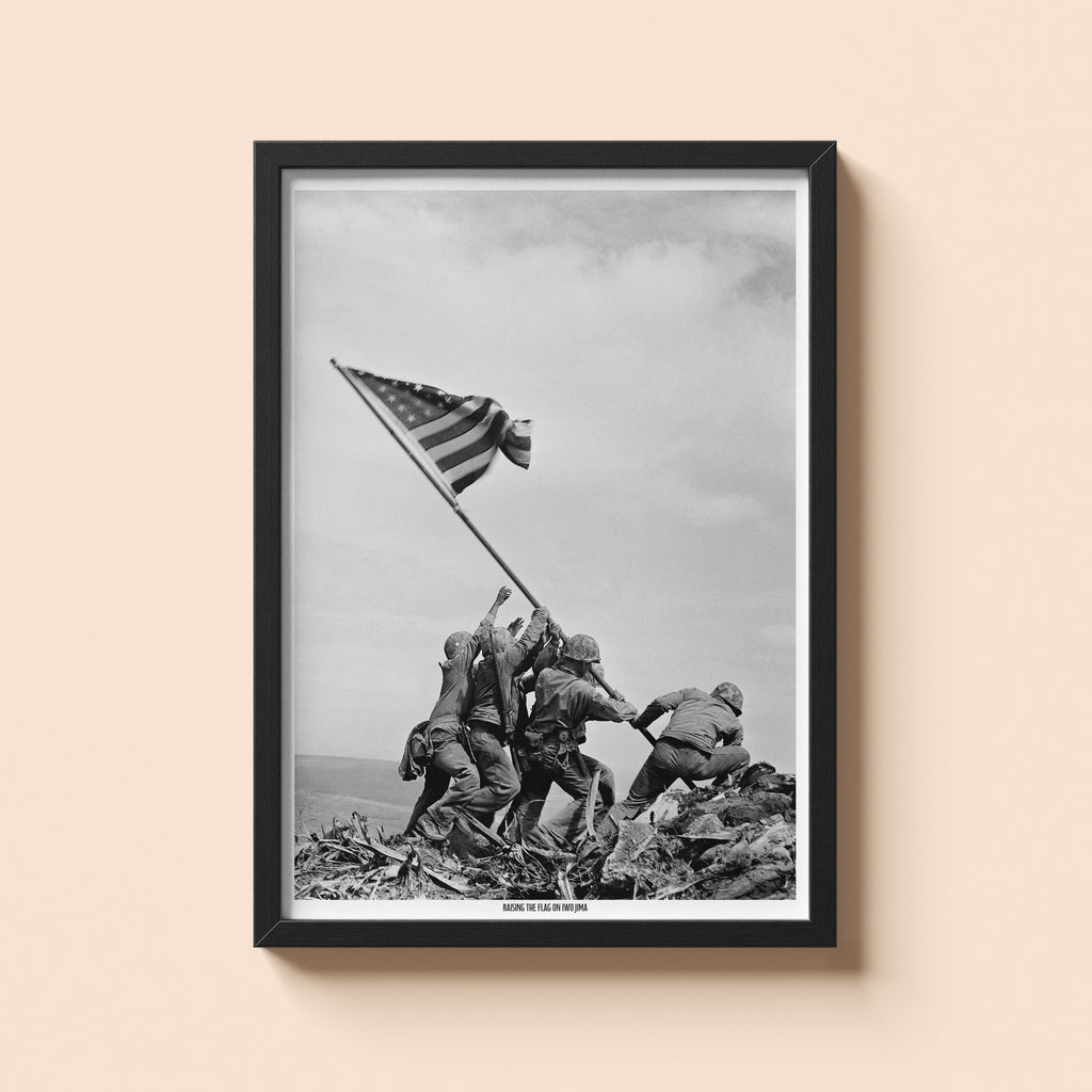 Raising the Flag in Iwo Jima | Historical Print | WW2 Historical Print