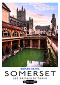 "Roman Baths" - Classic Vintage Travel Poster TheHistoryPrint