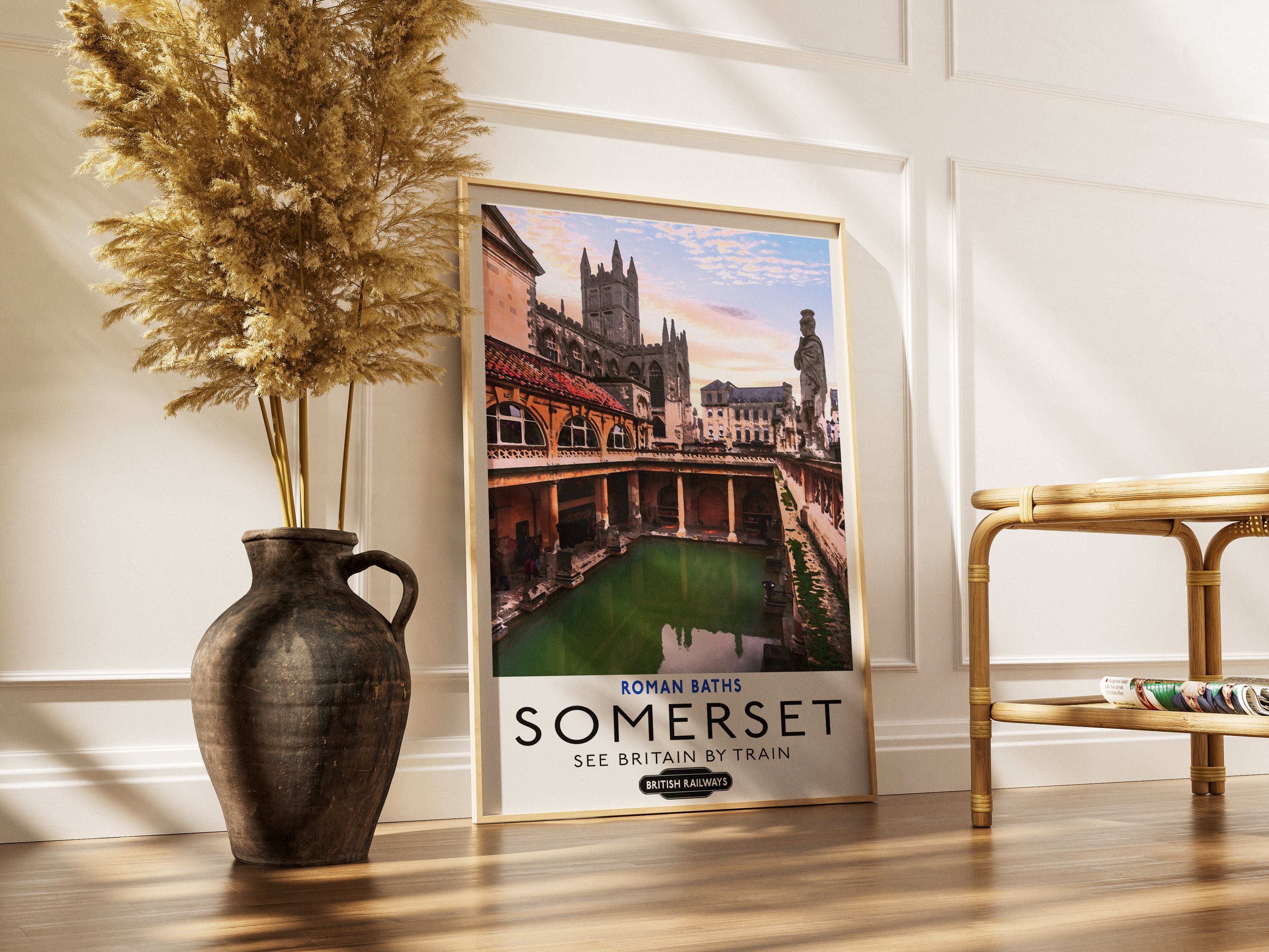 "Roman Baths" - Classic Vintage Travel Poster TheHistoryPrint