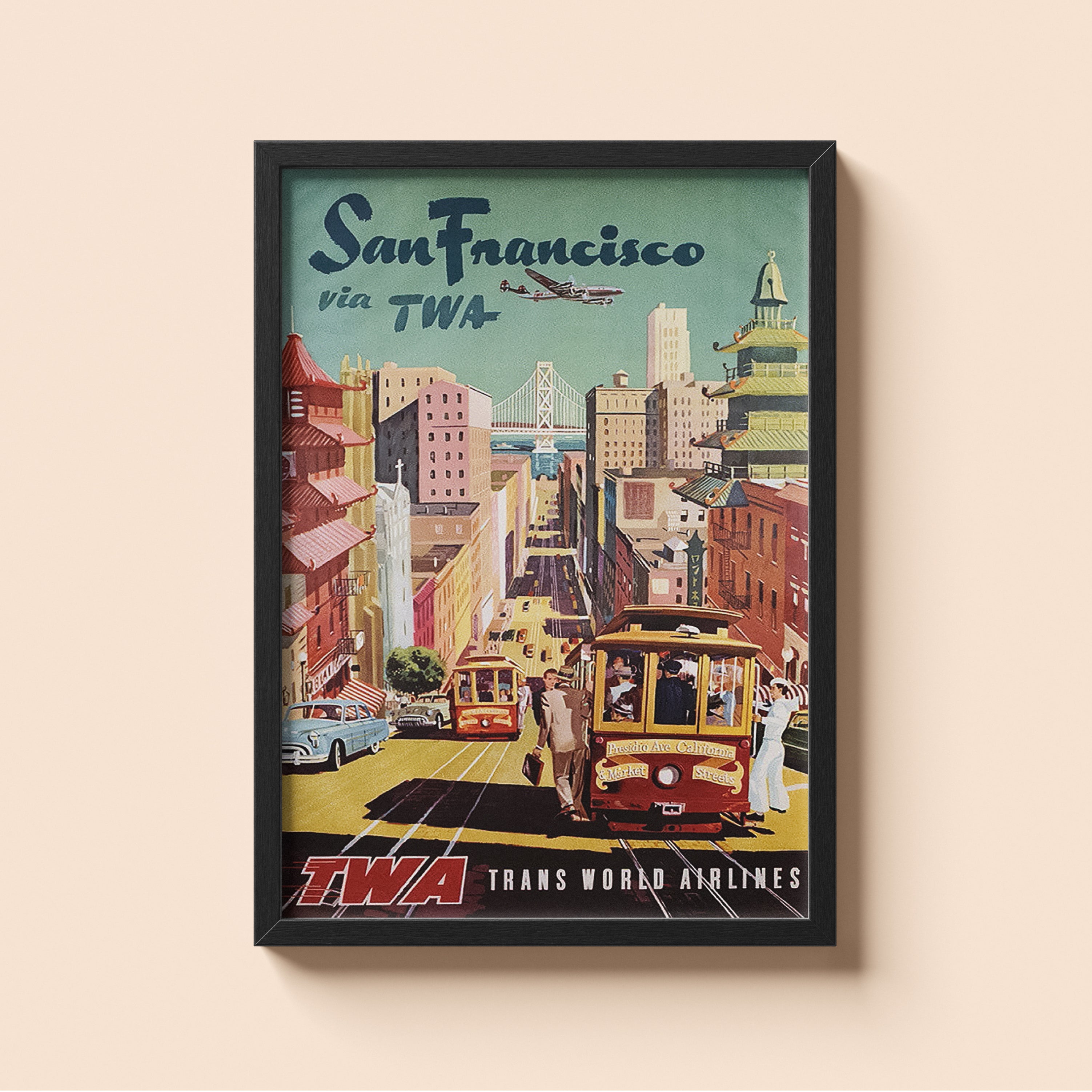 "San Francisco TWA" - Classic Airline Posters