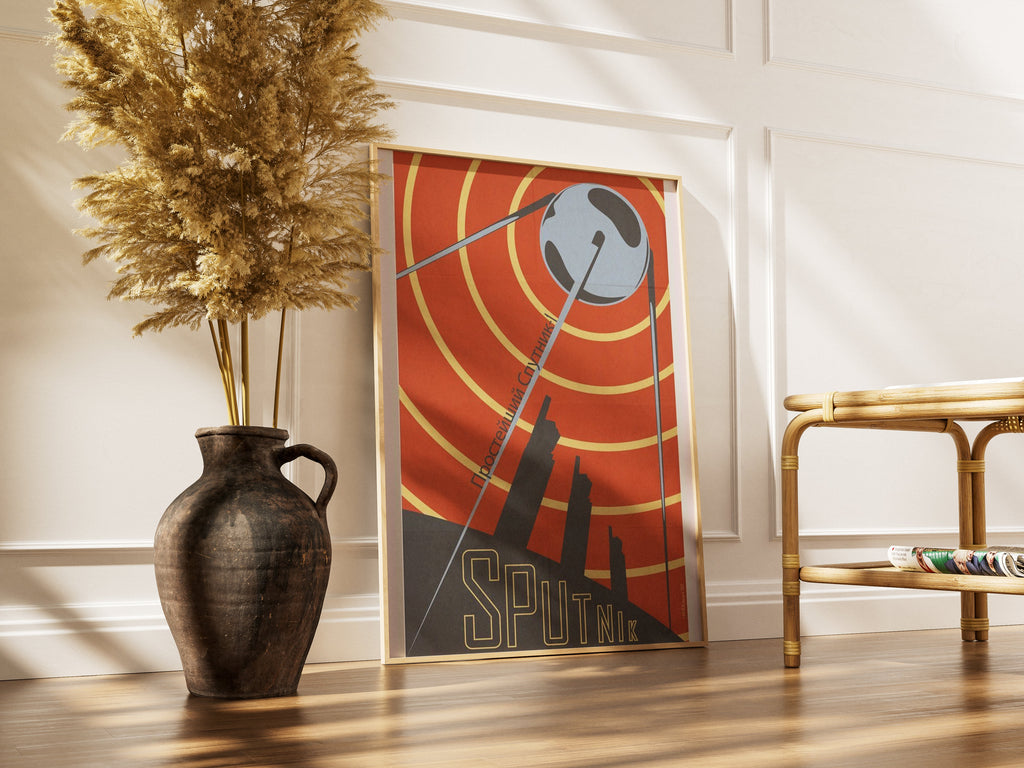 "Sputnik launch" - Cold War Poster TheHistoryPrint
