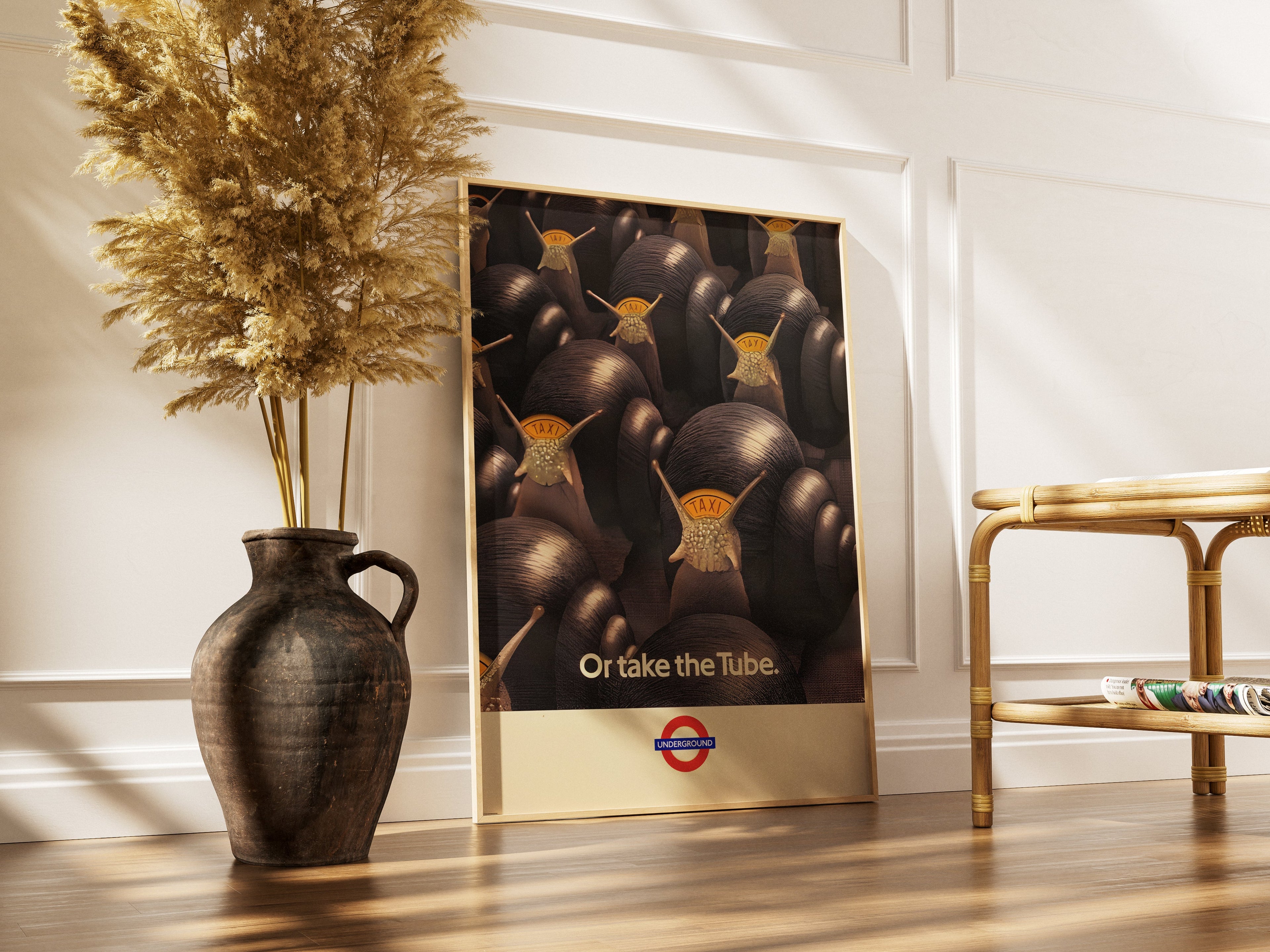 "Take the Tube - Snail Taxis" - Classic Railway Posters TheHistoryPrint