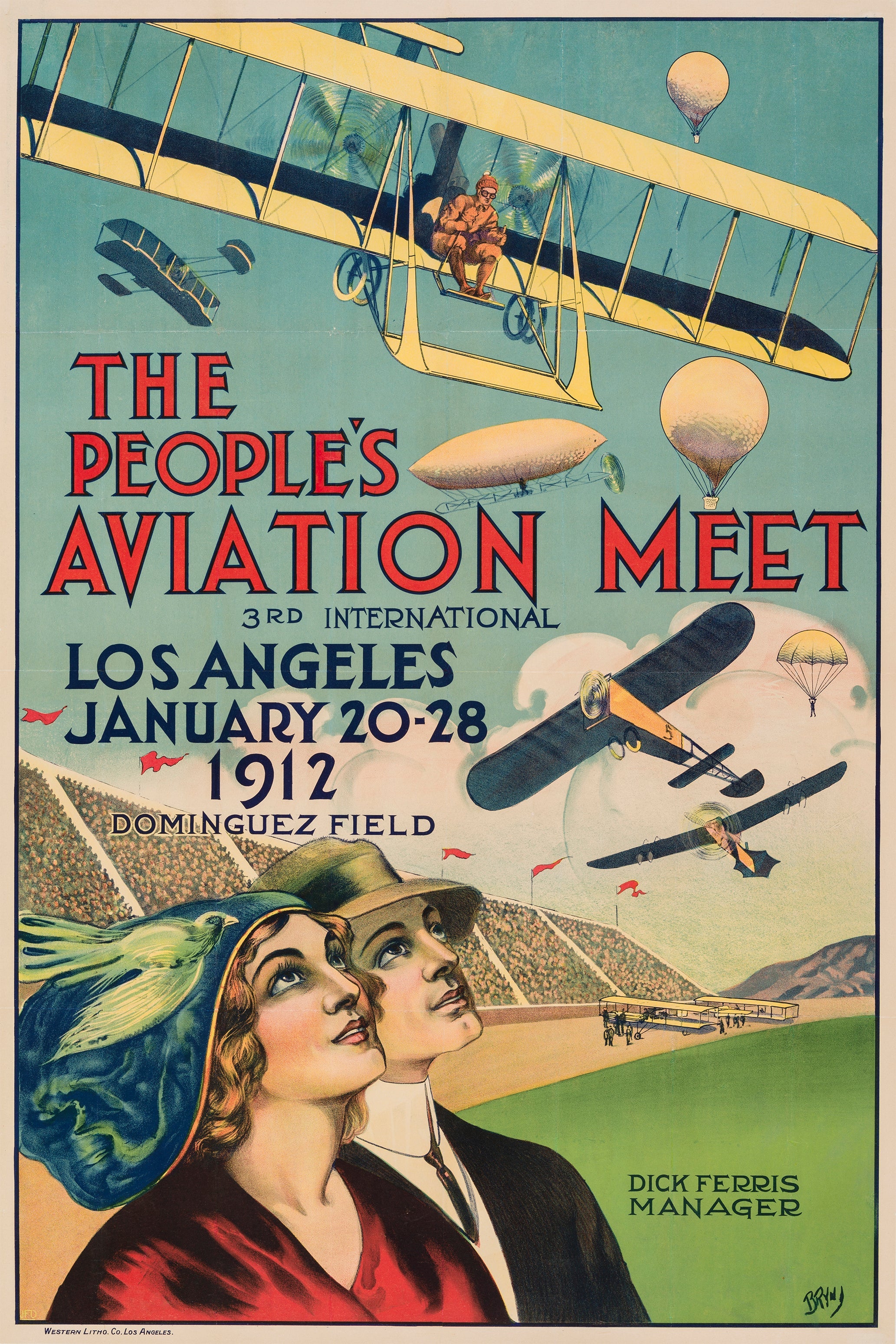 "People's Aviation Meet 1912" - Classic Airline Posters TheHistoryPrint