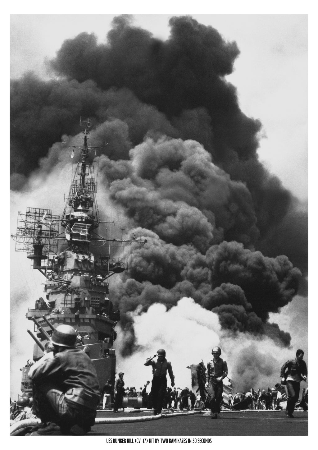 UUS Bunker Hill Kamikaze | Historical Print | WW2 Historical Print
