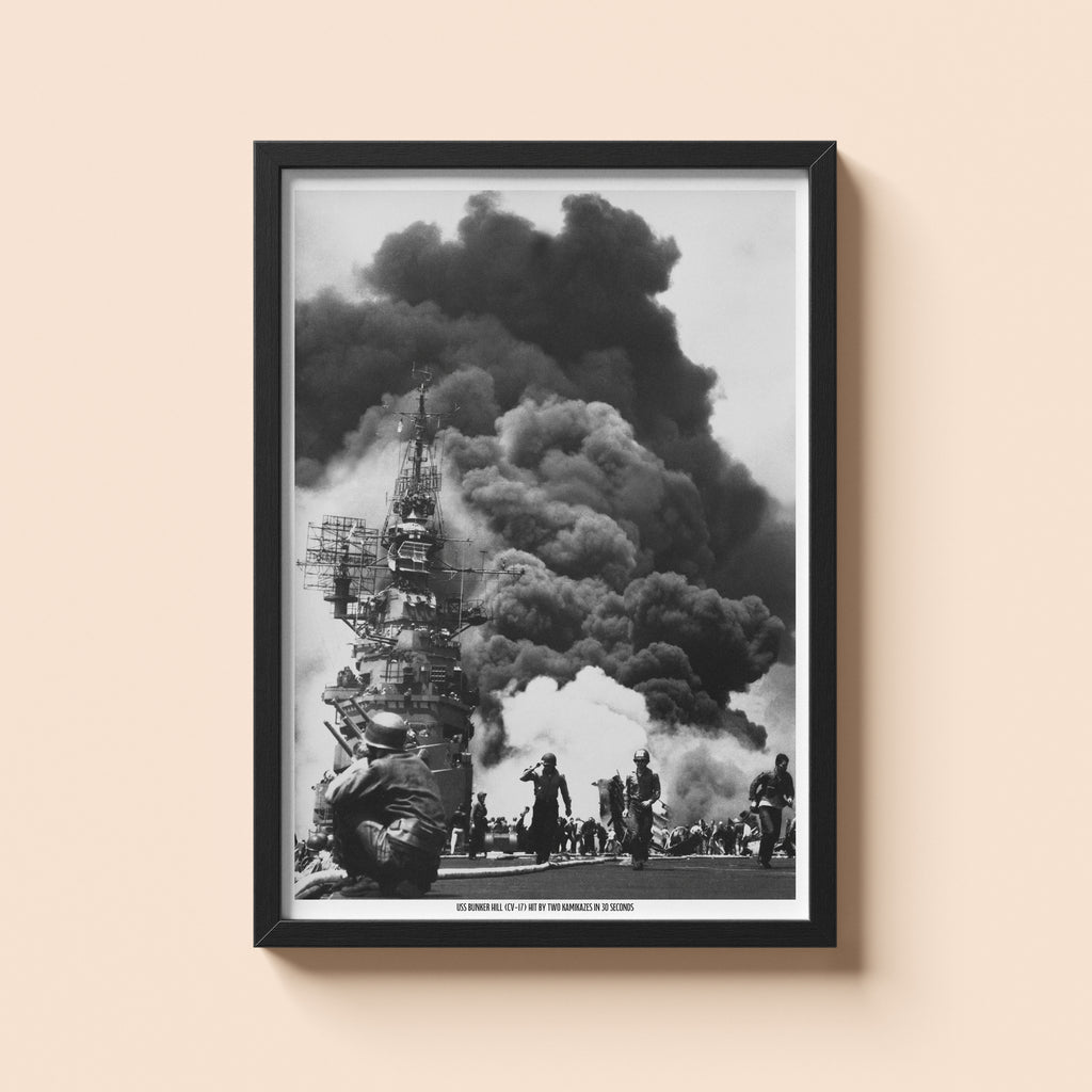 UUS Bunker Hill Kamikaze | Historical Print | WW2 Historical Print
