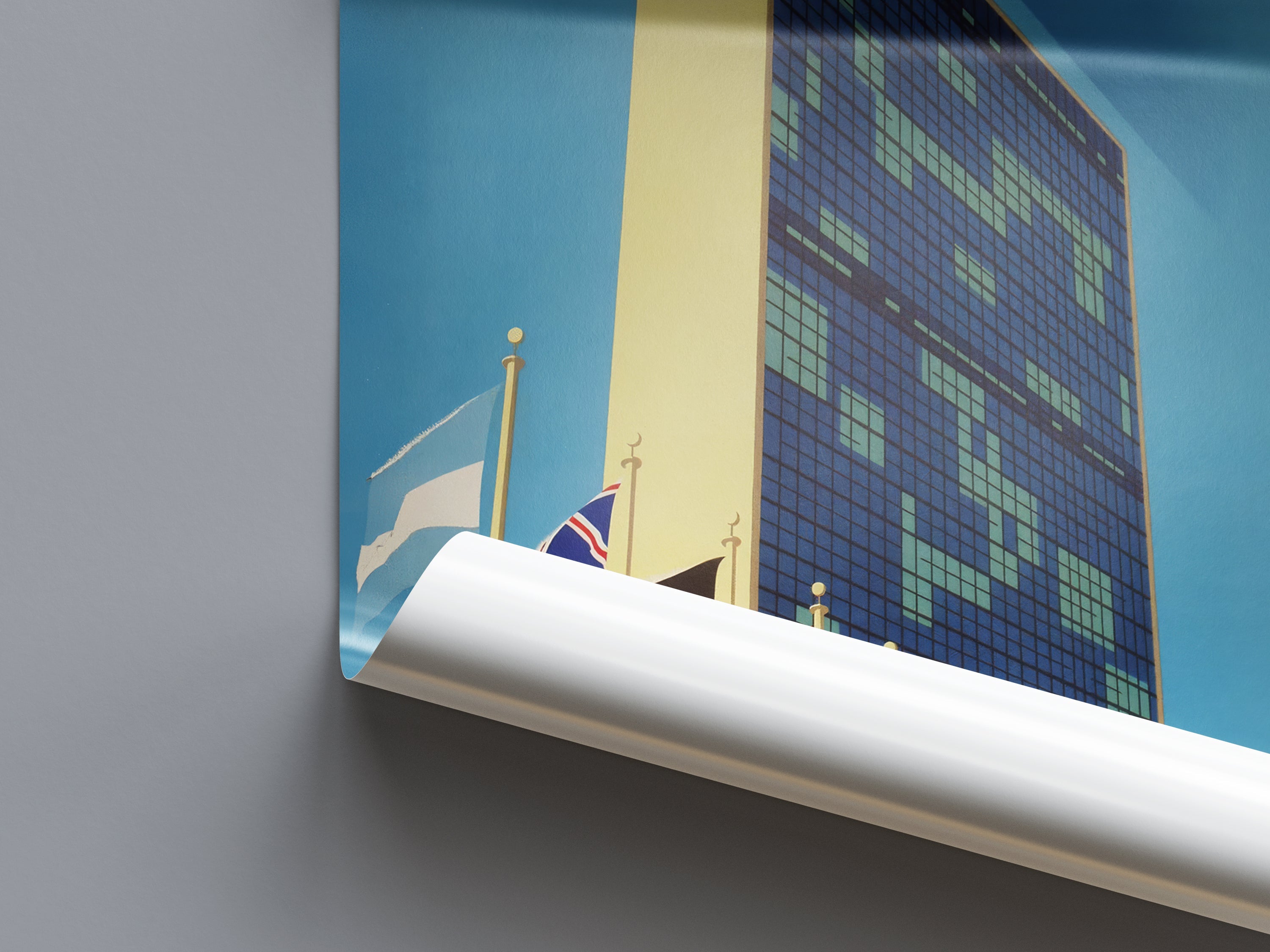 "United Airlines - New York 1950" - Classic Airline Posters TheHistoryPrint