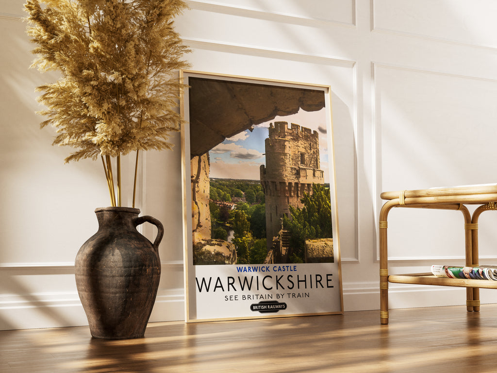 "Warwick Castle" - Classic Vintage Travel Poster TheHistoryPrint
