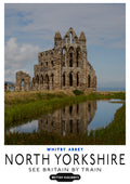 "Whitby Abbey" - Classic Vintage Travel Poster TheHistoryPrint