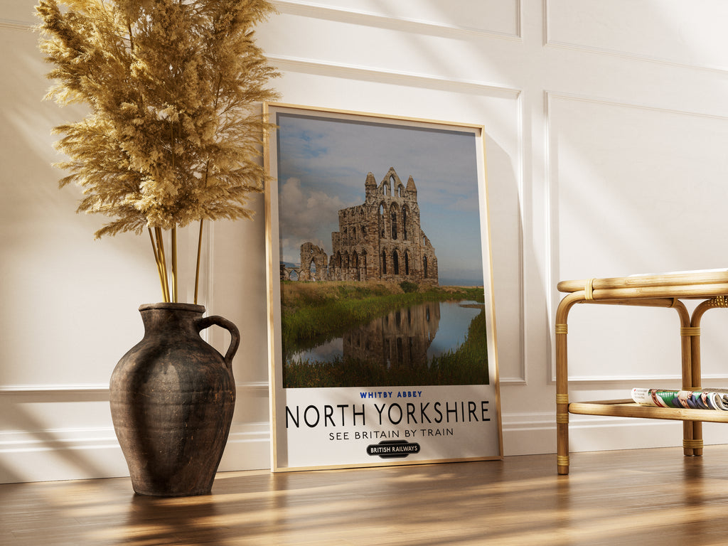 "Whitby Abbey" - Classic Vintage Travel Poster TheHistoryPrint