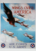 "Wings over America" - US WW2 Propaganda Poster TheHistoryPrint