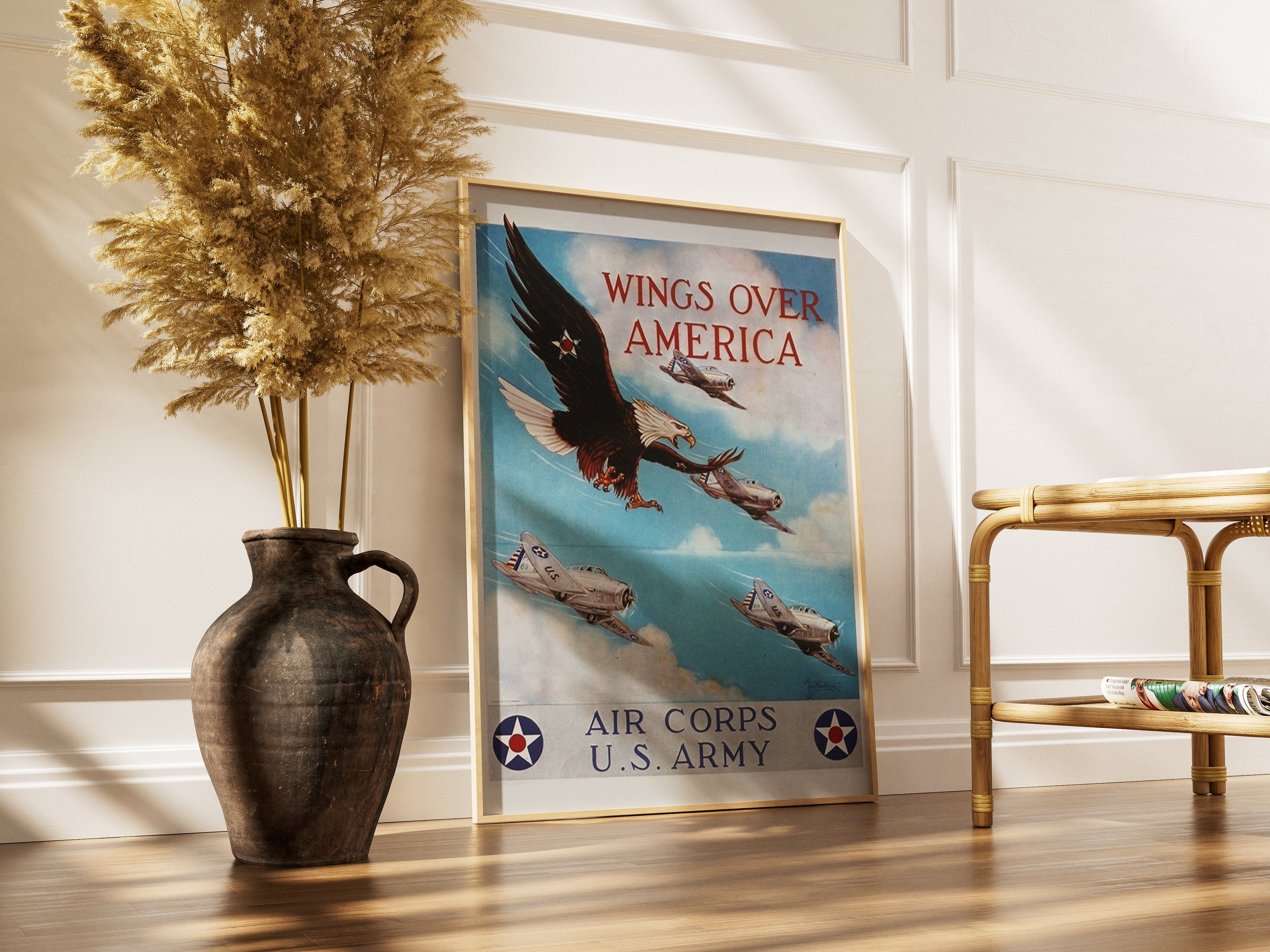 "Wings over America" - US WW2 Propaganda Poster TheHistoryPrint