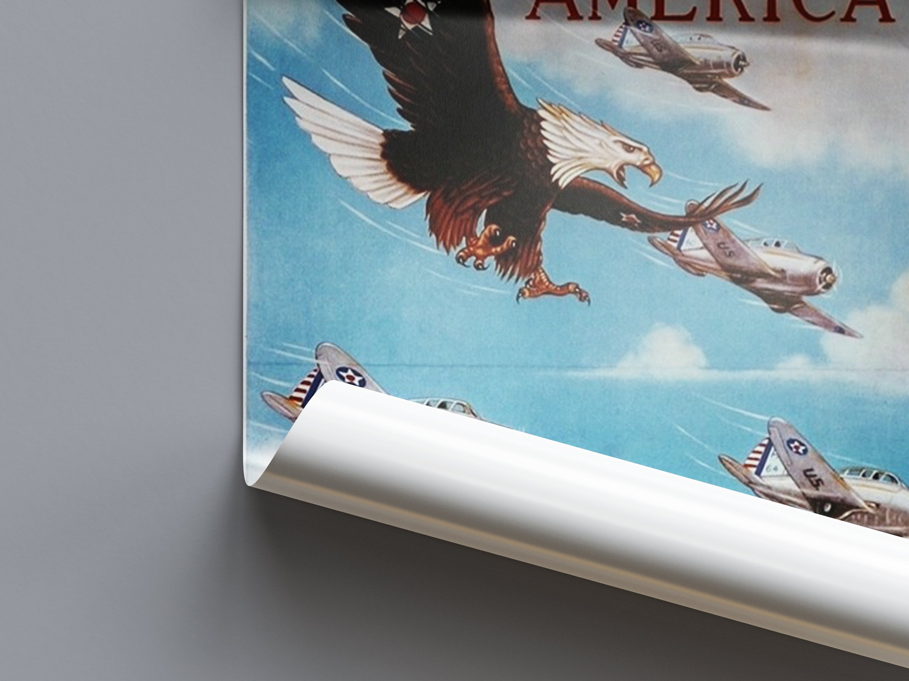 "Wings over America" - US WW2 Propaganda Poster TheHistoryPrint