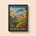 "Yosemite United Airlines" - Classic Airline Posters