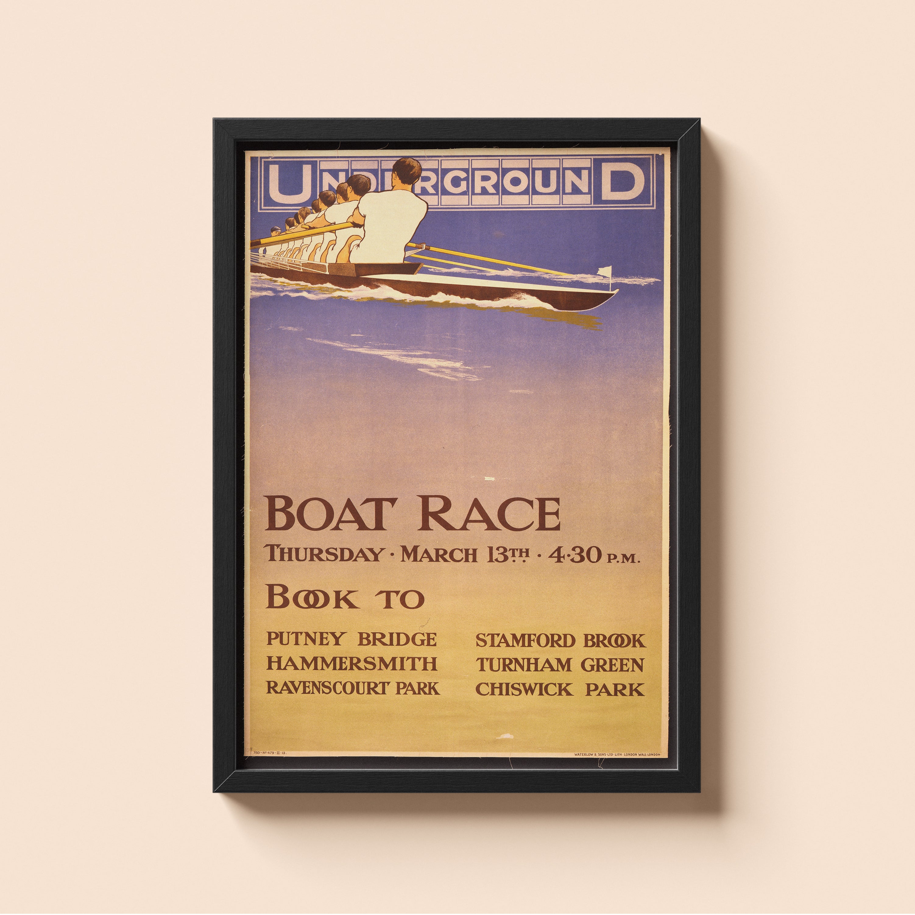 "Underground Boat Race" - Classic Railway Posters