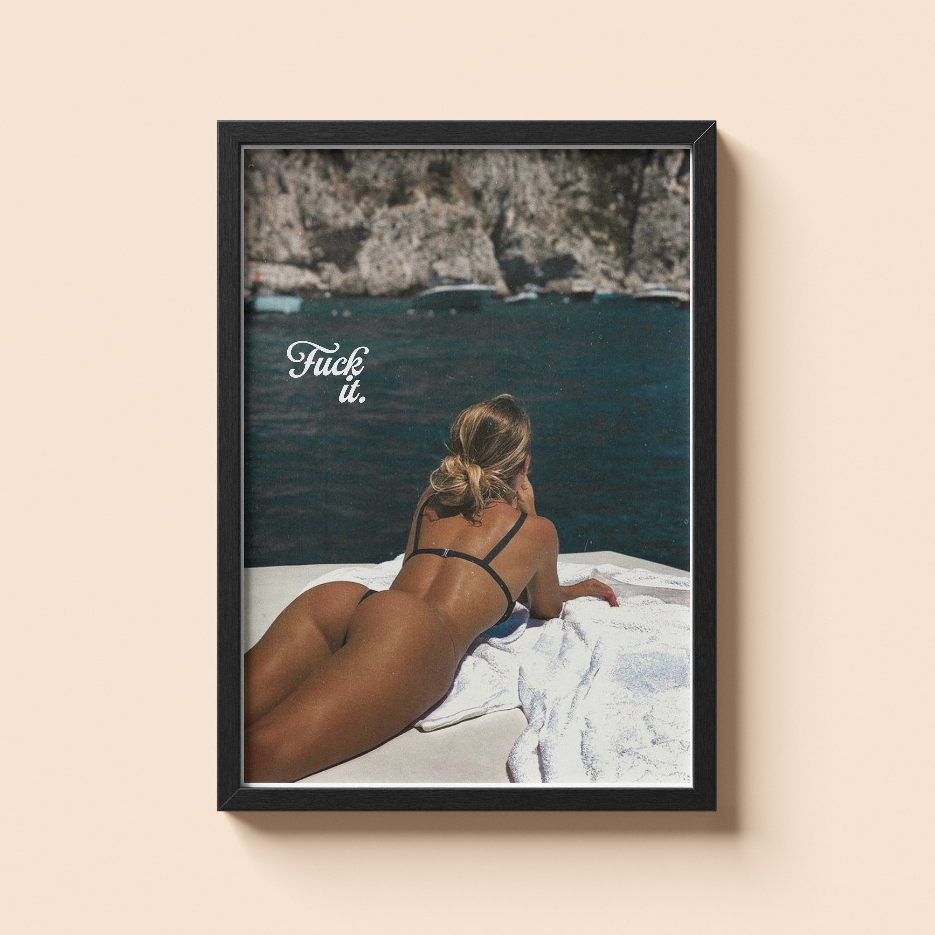Fuck It Minimalist Magazine Print | Old Money Poster | Vintage New Yorker Poster