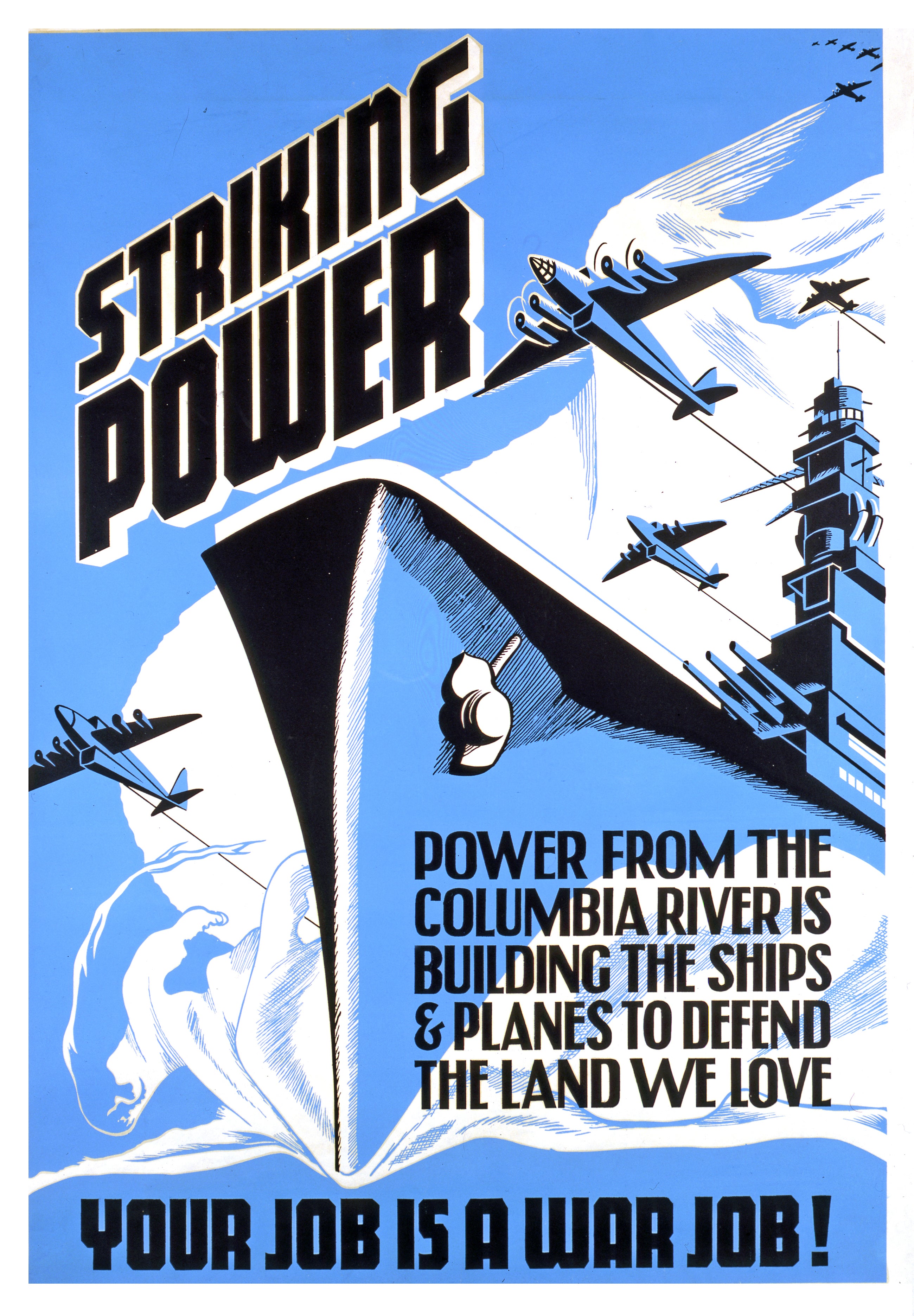 "Power of the Columbia River" - WW2 American War Industry Propaganda Poster TheHistoryPrint