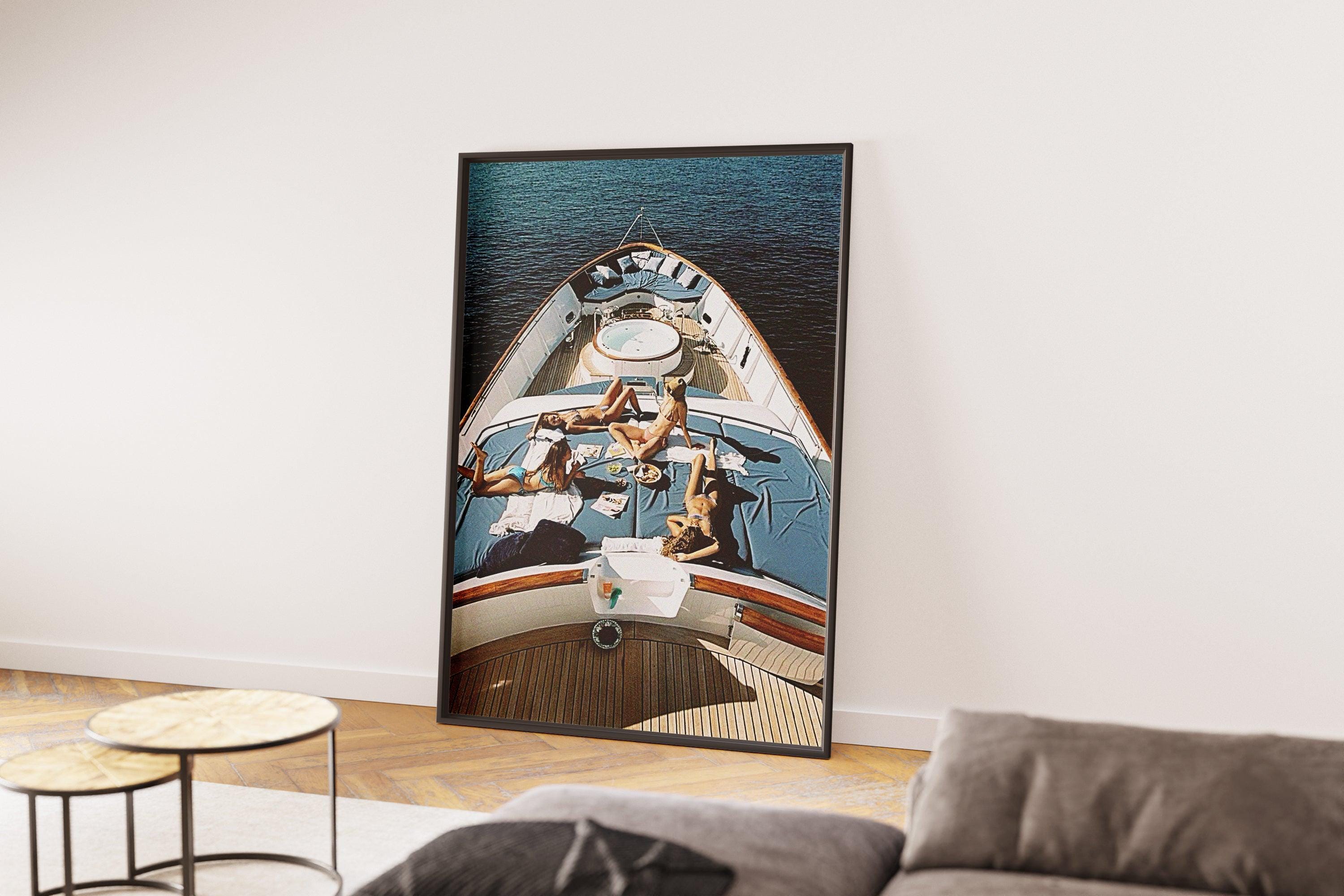 "Girls on the Yacht" - Vintage Old Money | Old-Money Collection | Old Money Aesthetic Poster TheHistoryPrint