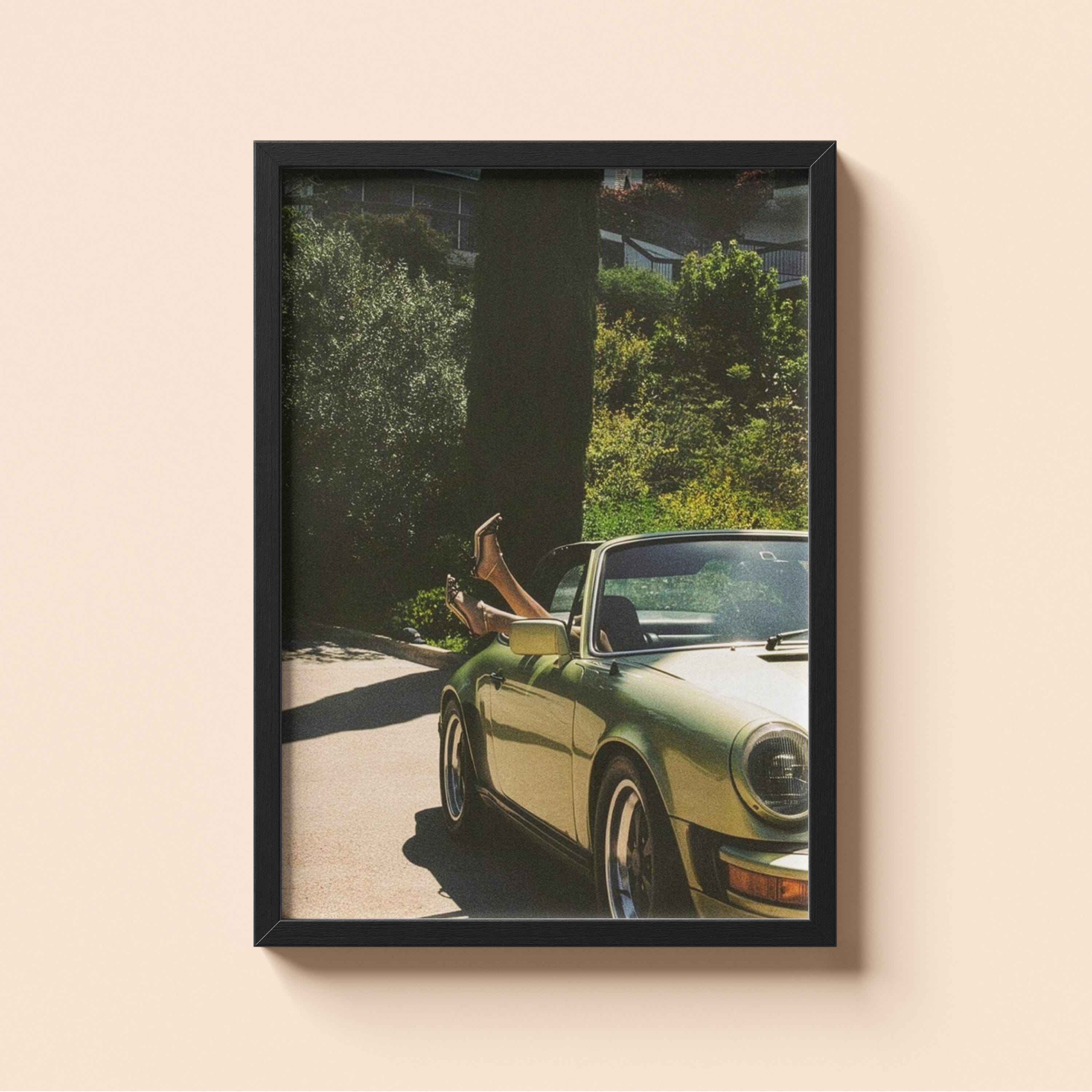 Feet out the Porsche Print | Vintage Old Money Poster | Country Club Decor