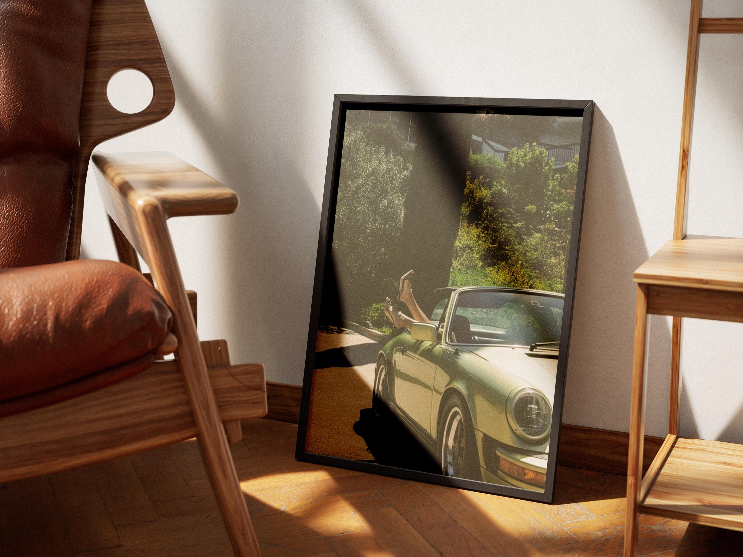 Feet out the Porsche Print | Vintage Old Money Poster | Country Club Decor