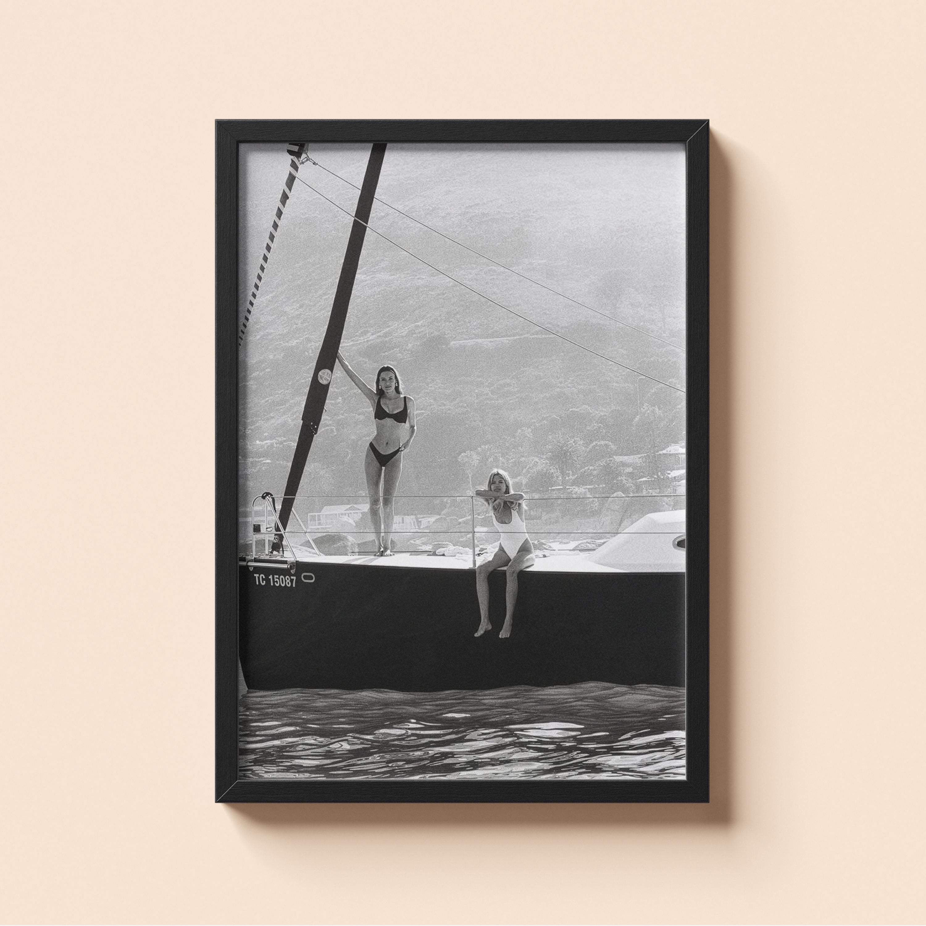 Girls on a Boat Print | Vintage Old Money Poster | Country Club Decor