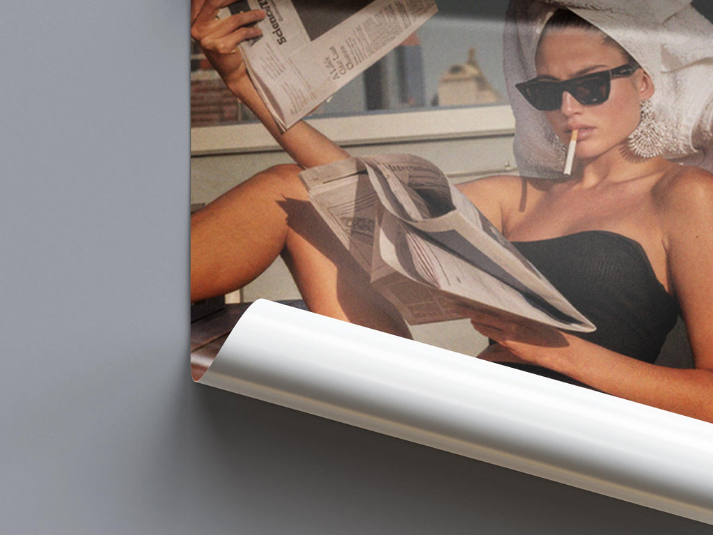 Coastal Rooftop Print | Old Money, Vintage Newspaper Wall Art