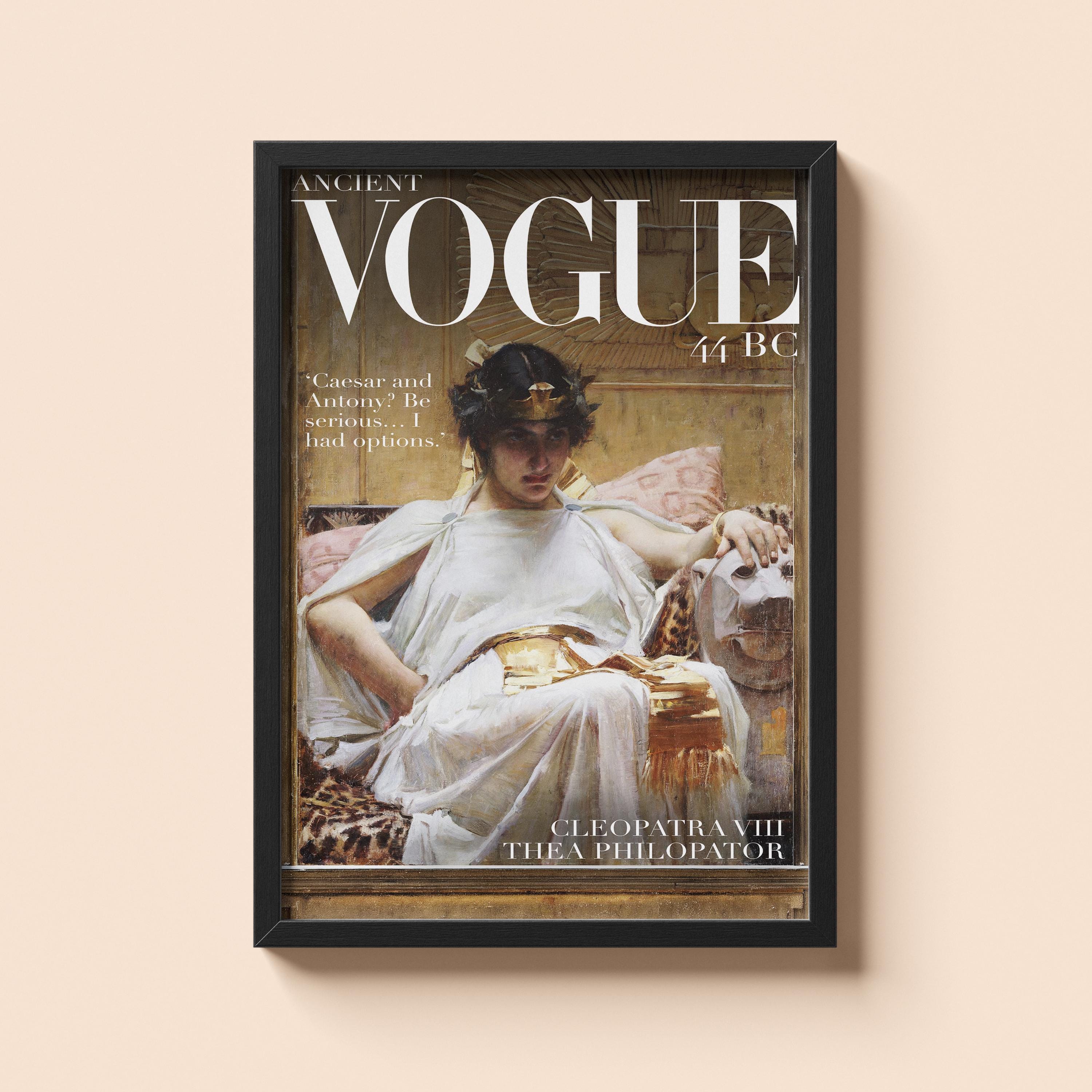 Historical Vogue Cleopatra Poster | Ancient Egypt Poster | Magazine Cover Print