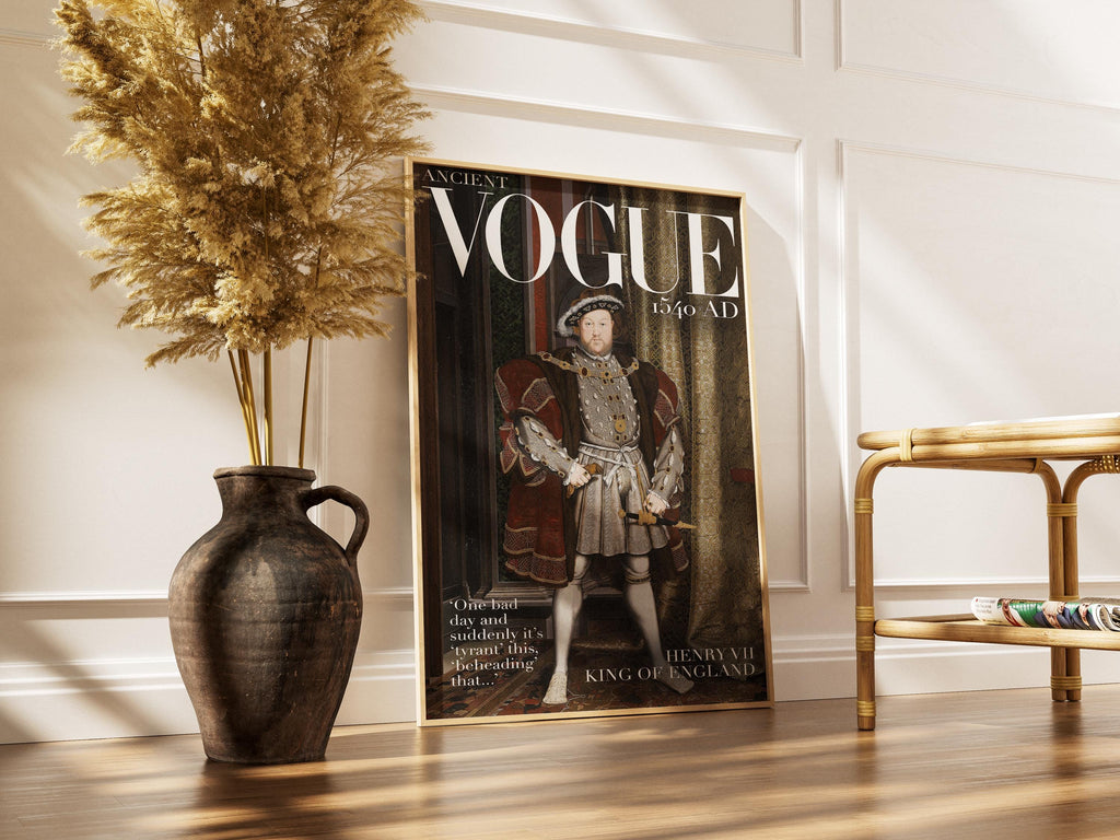 Historical Vogue Henry VIII Poster | Tudor Poster | Magazine Cover Print