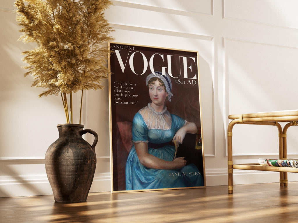 Historical Vogue Jane Austen Poster | Georgian Poster | Magazine Cover Print