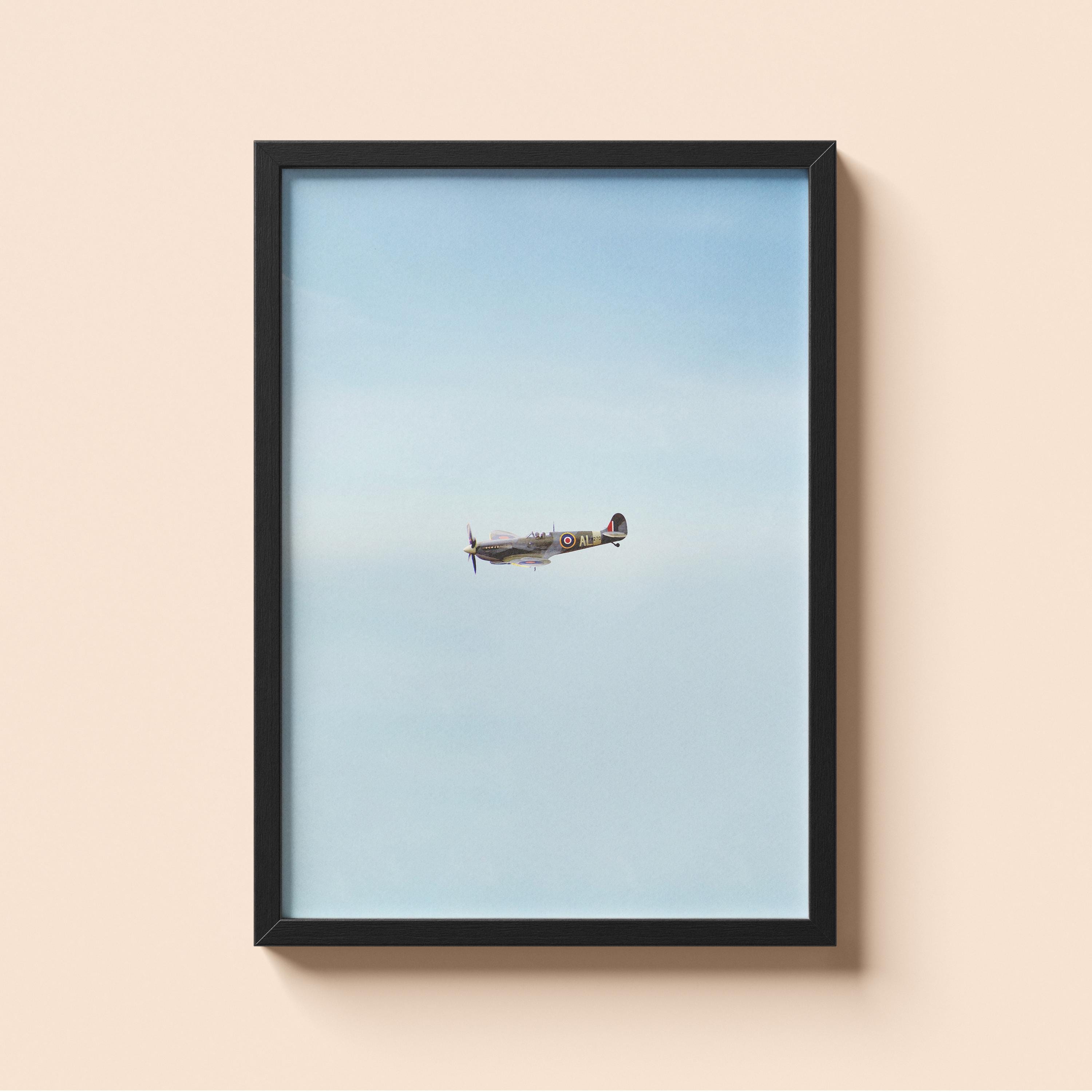 Supermarine Spitfire — Vintage RAF Aviation Art Print | WW2 Minimalist Poster