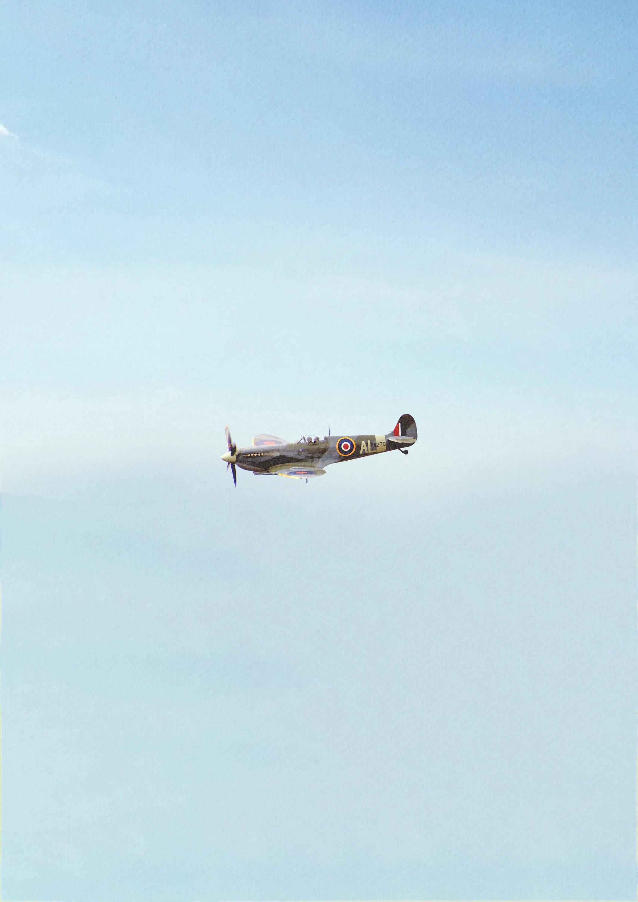 Supermarine Spitfire — Vintage RAF Aviation Art Print | WW2 Minimalist Poster