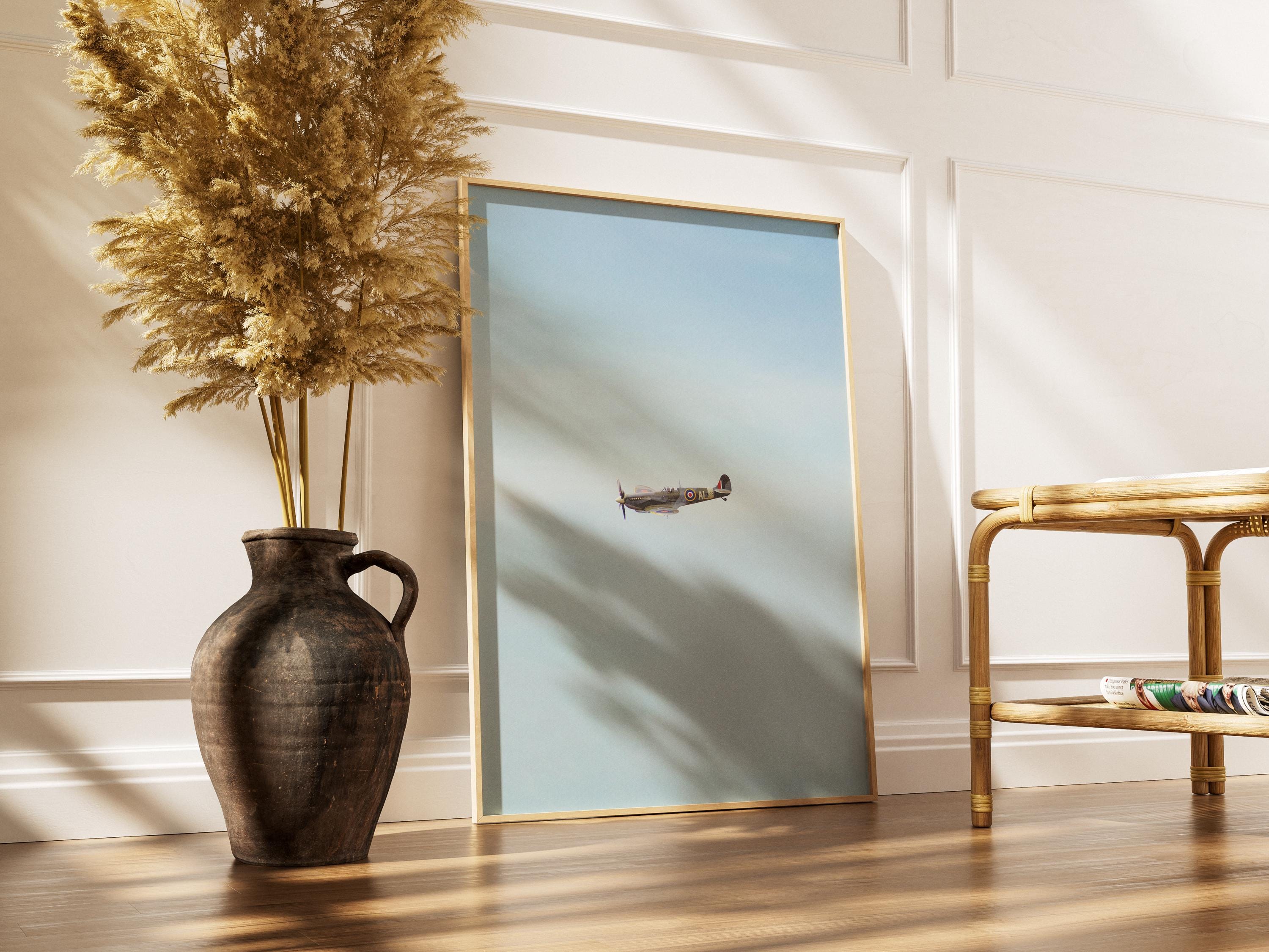 Supermarine Spitfire — Vintage RAF Aviation Art Print | WW2 Minimalist Poster