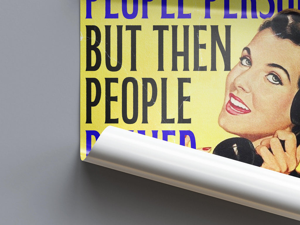 People Person Print | Retro Feminist Humour Poster | Sarcastic Introvert Quote Art