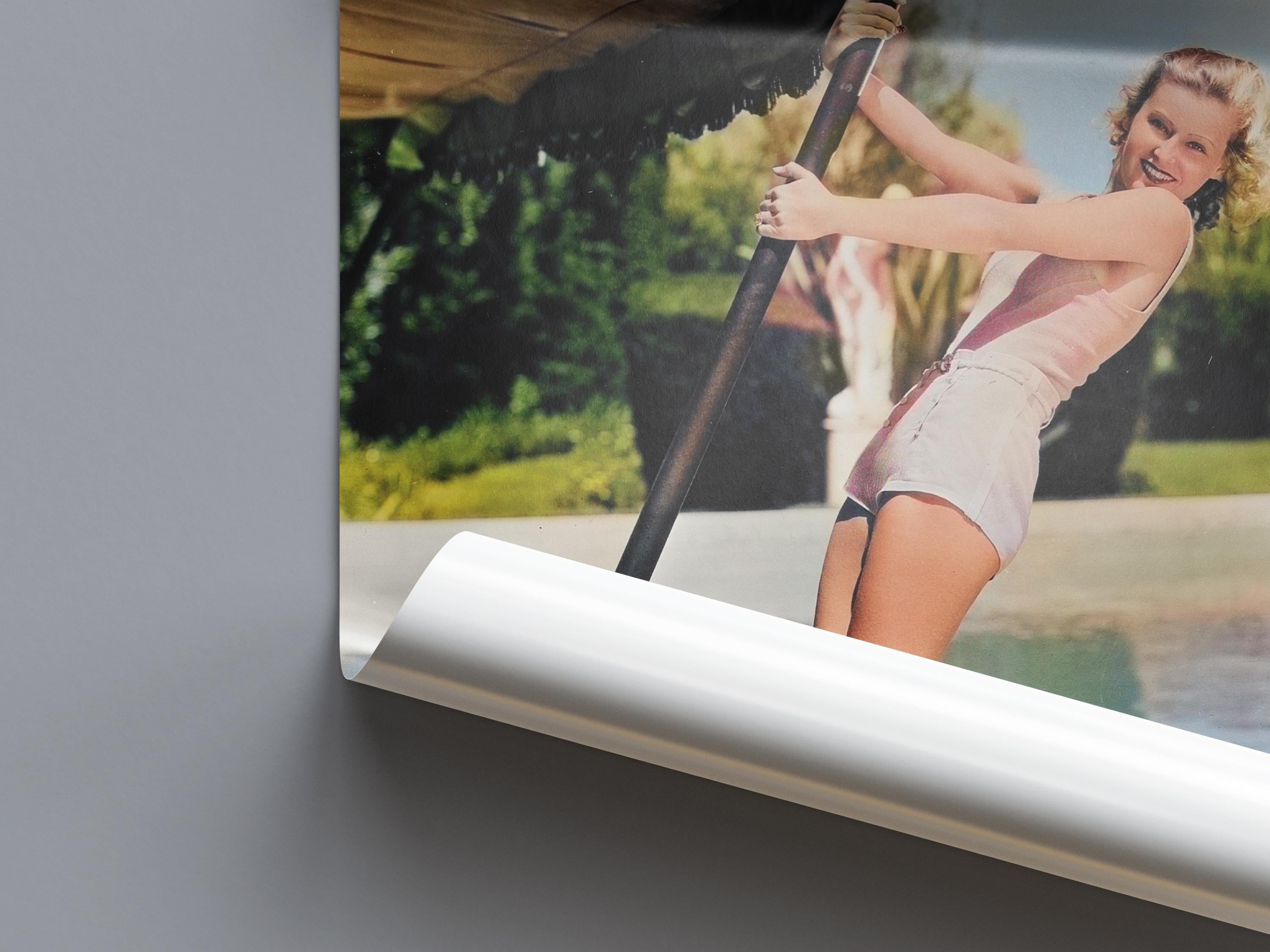 Pool Model Print | Old Money Poster | Vintage Vanity Fair Poster