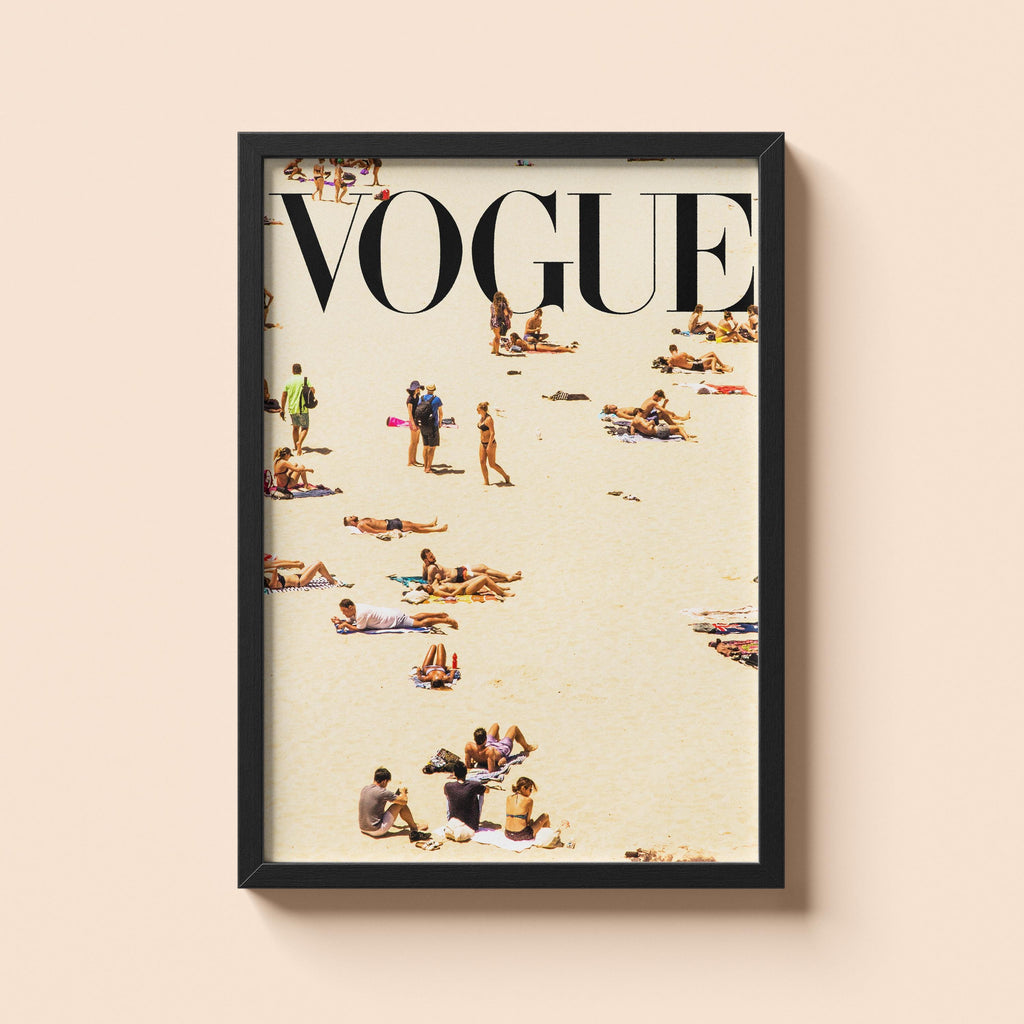 At the Beach Print | Old Money Poster | Vintage Vogue Poster