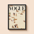 At the Beach Print | Old Money Poster | Vintage Vogue Poster