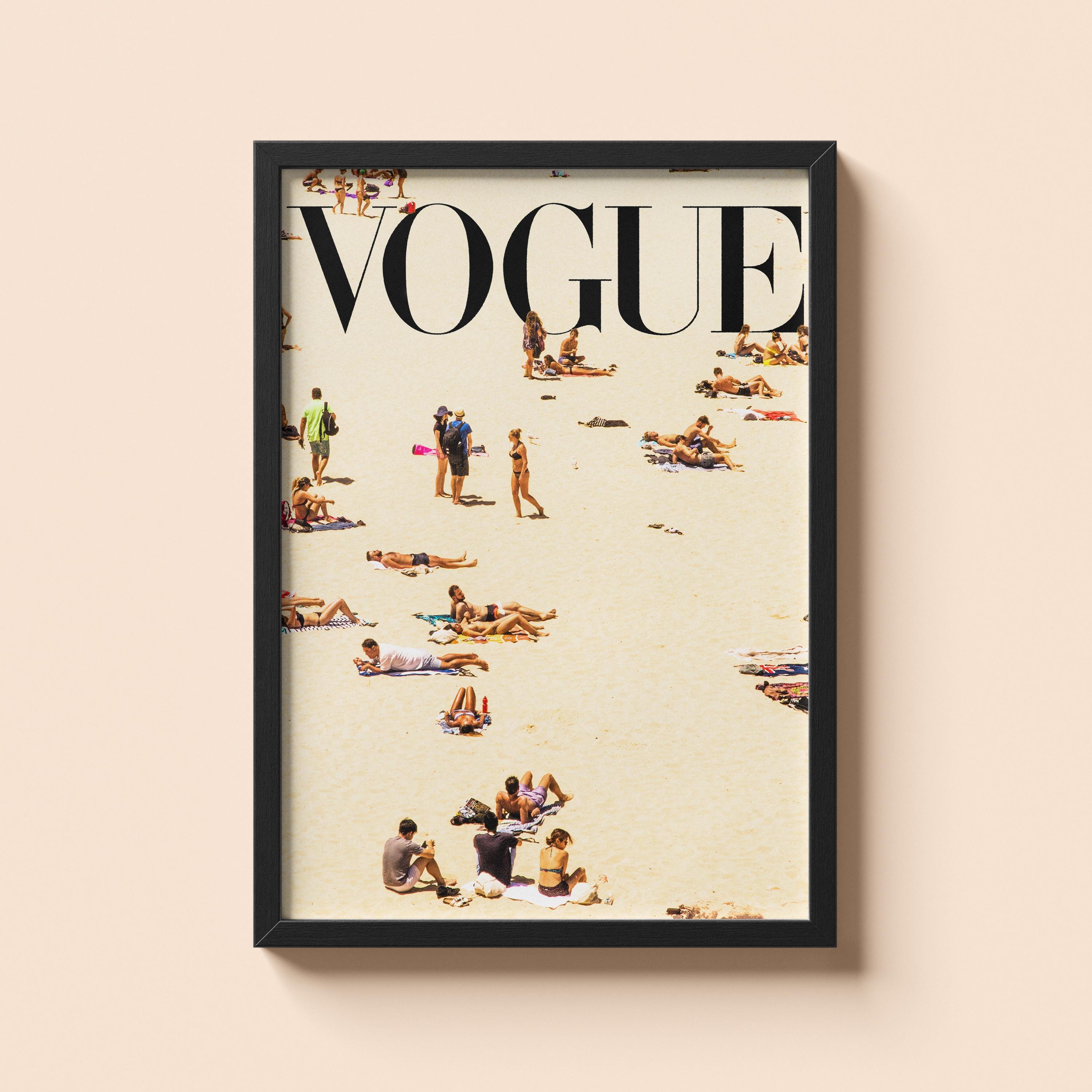 At the Beach Print | Old Money Poster | Vintage Vogue Poster