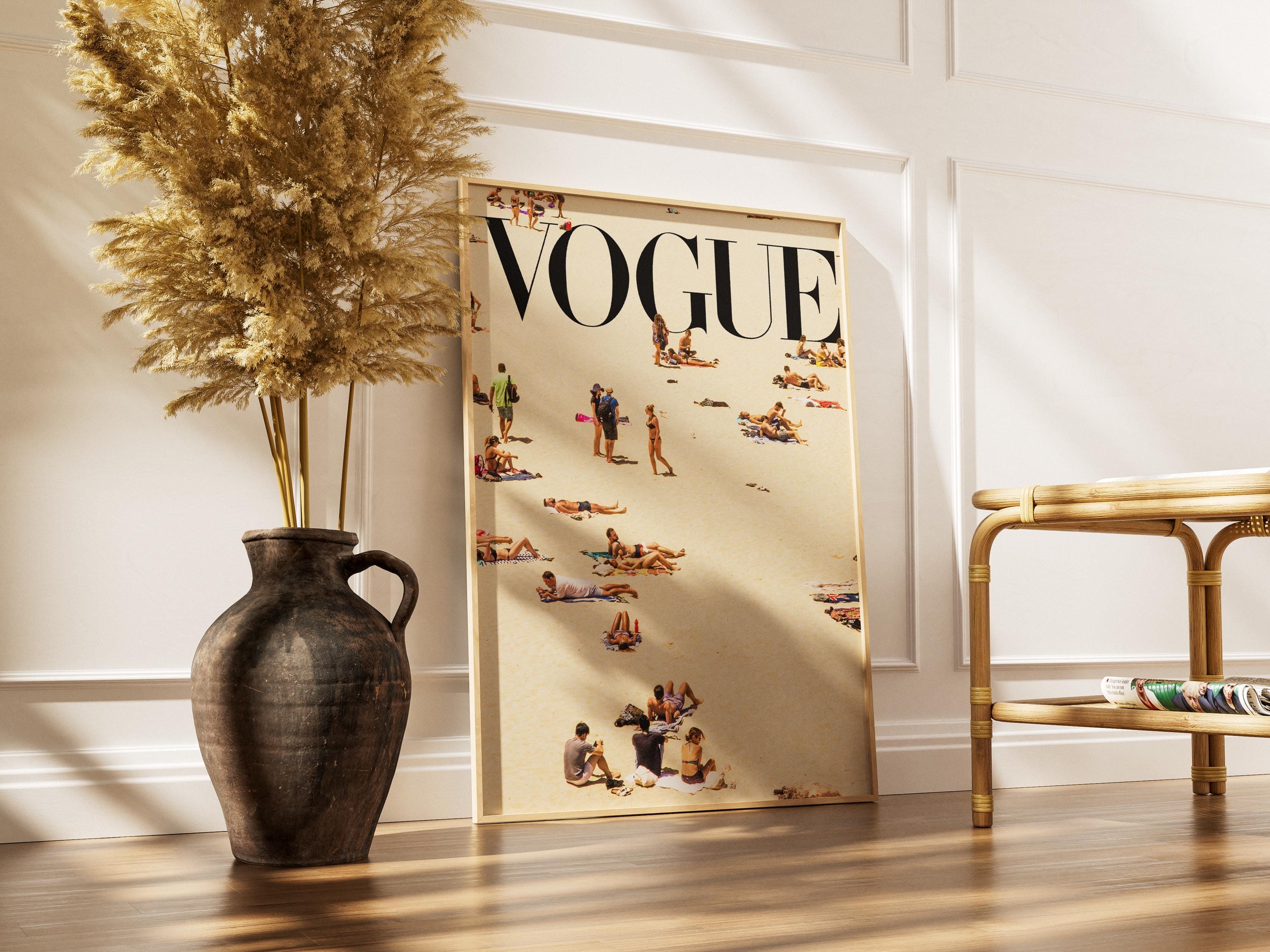 At the Beach Print | Old Money Poster | Vintage Vogue Poster